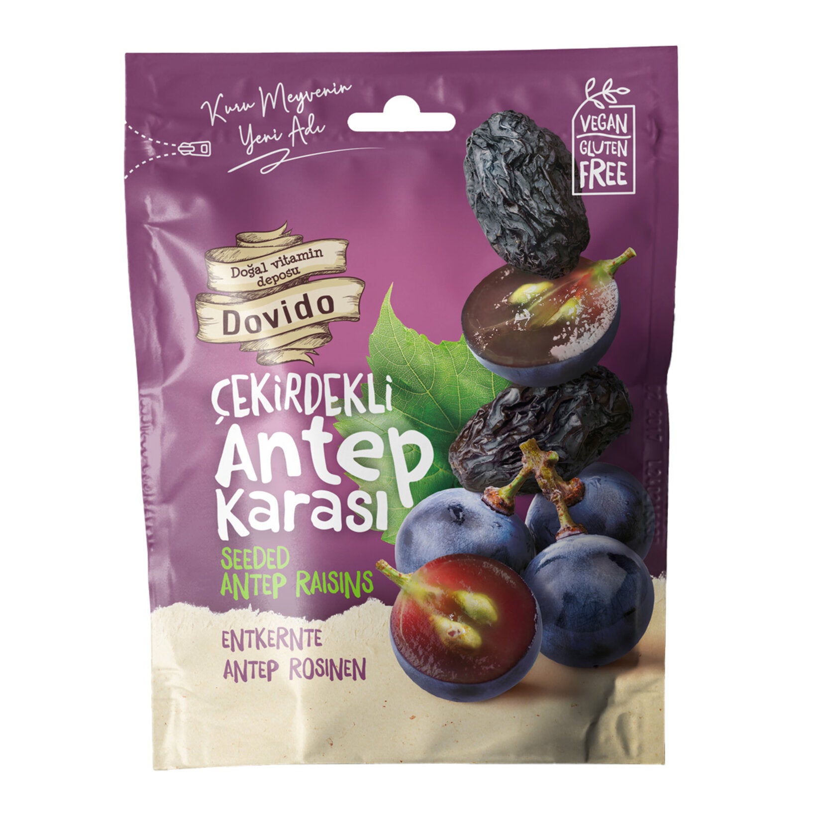 Dovido Antep Karasi Dried Grapes bring the rich taste of one of Türkiye’s most prized grape varieties straight to your snack table.