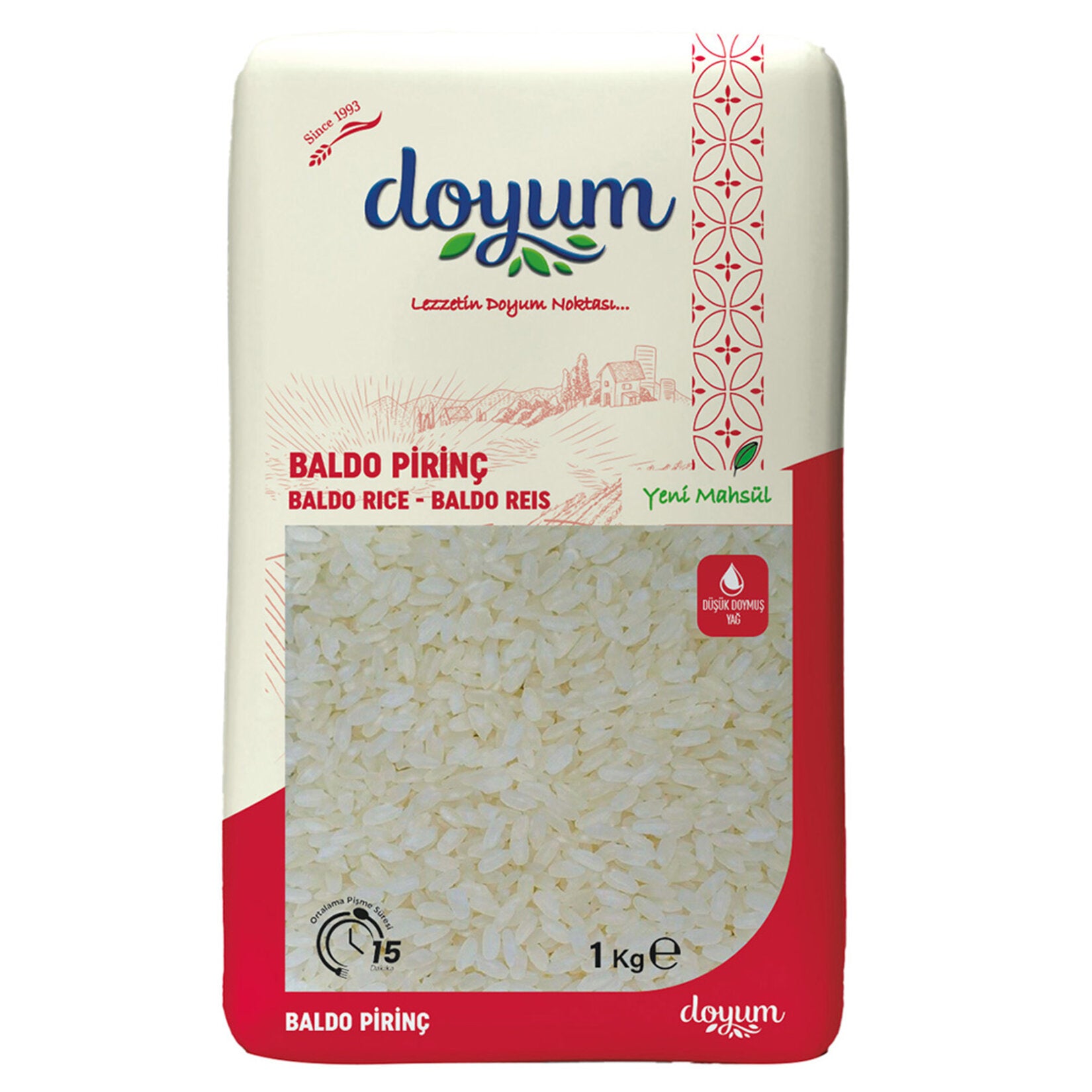 Doyum Baldo Rice is a premium-quality rice variety sourced from Türkiye, known for its plump grains and soft texture.