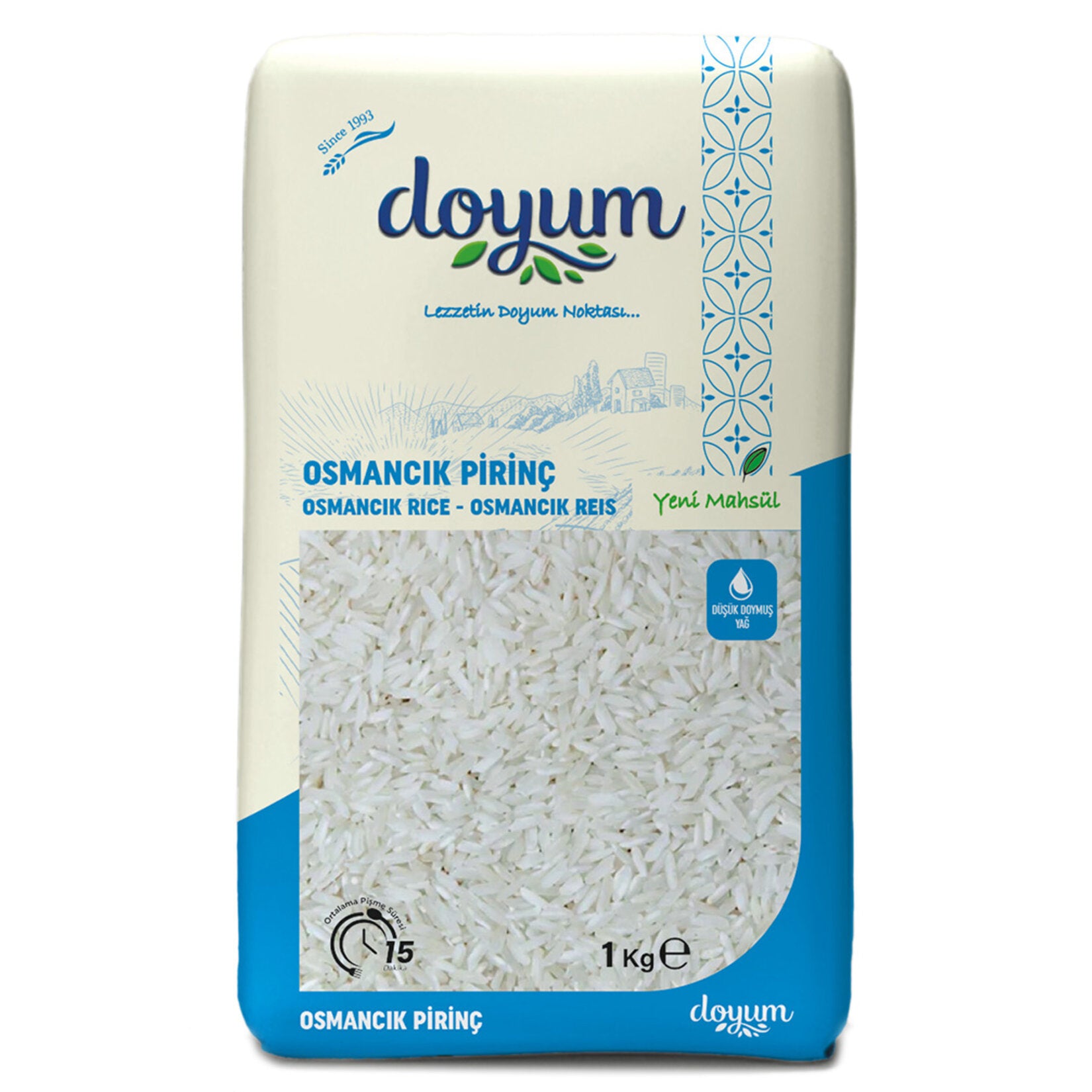 Doyum Osmancik Rice is a premium-quality white rice variety widely used in Turkish kitchens.