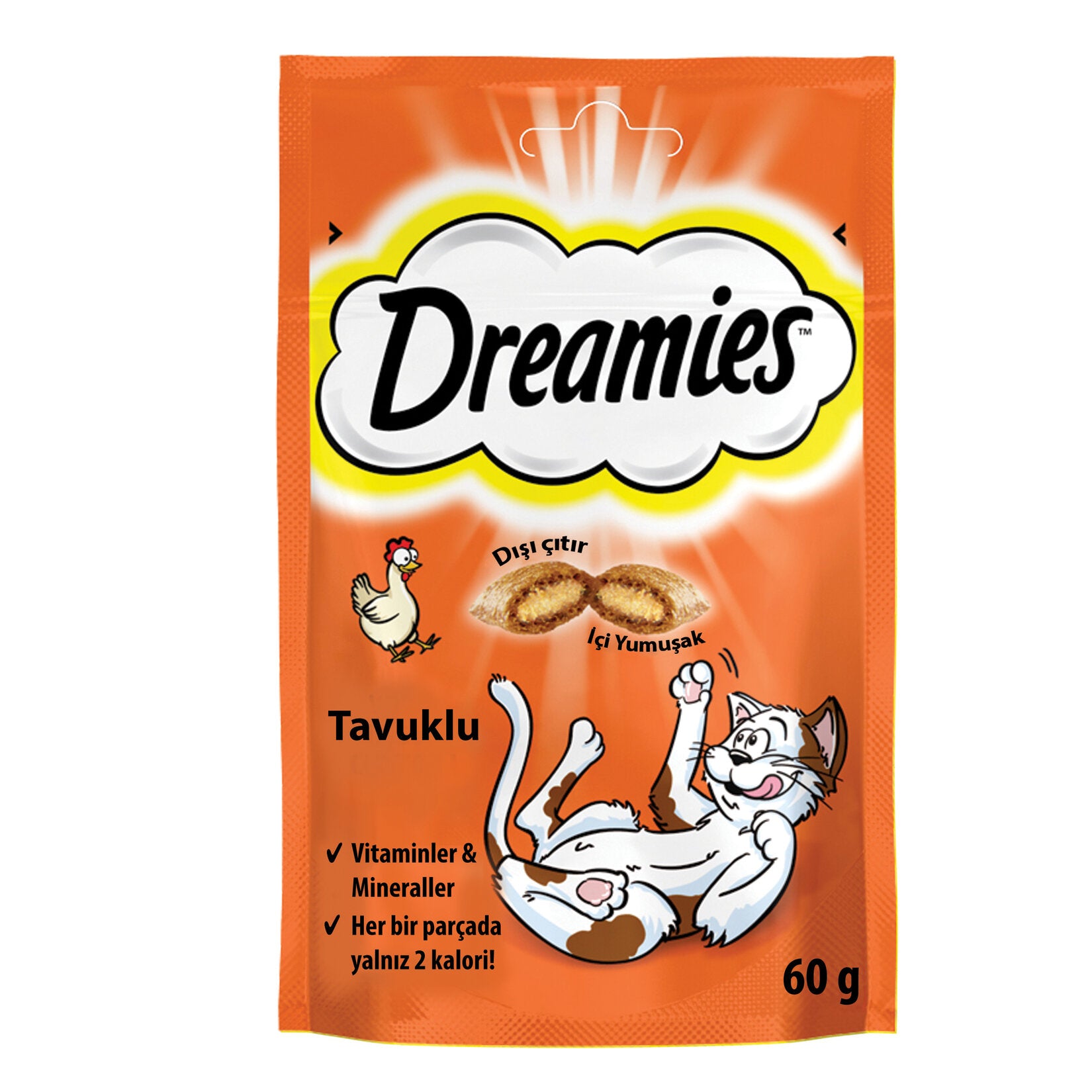 Dreamies Chicken Cat Treat is a crunchy-on-the-outside, soft-on-the-inside snack made for adult cats who enjoy a savory reward.