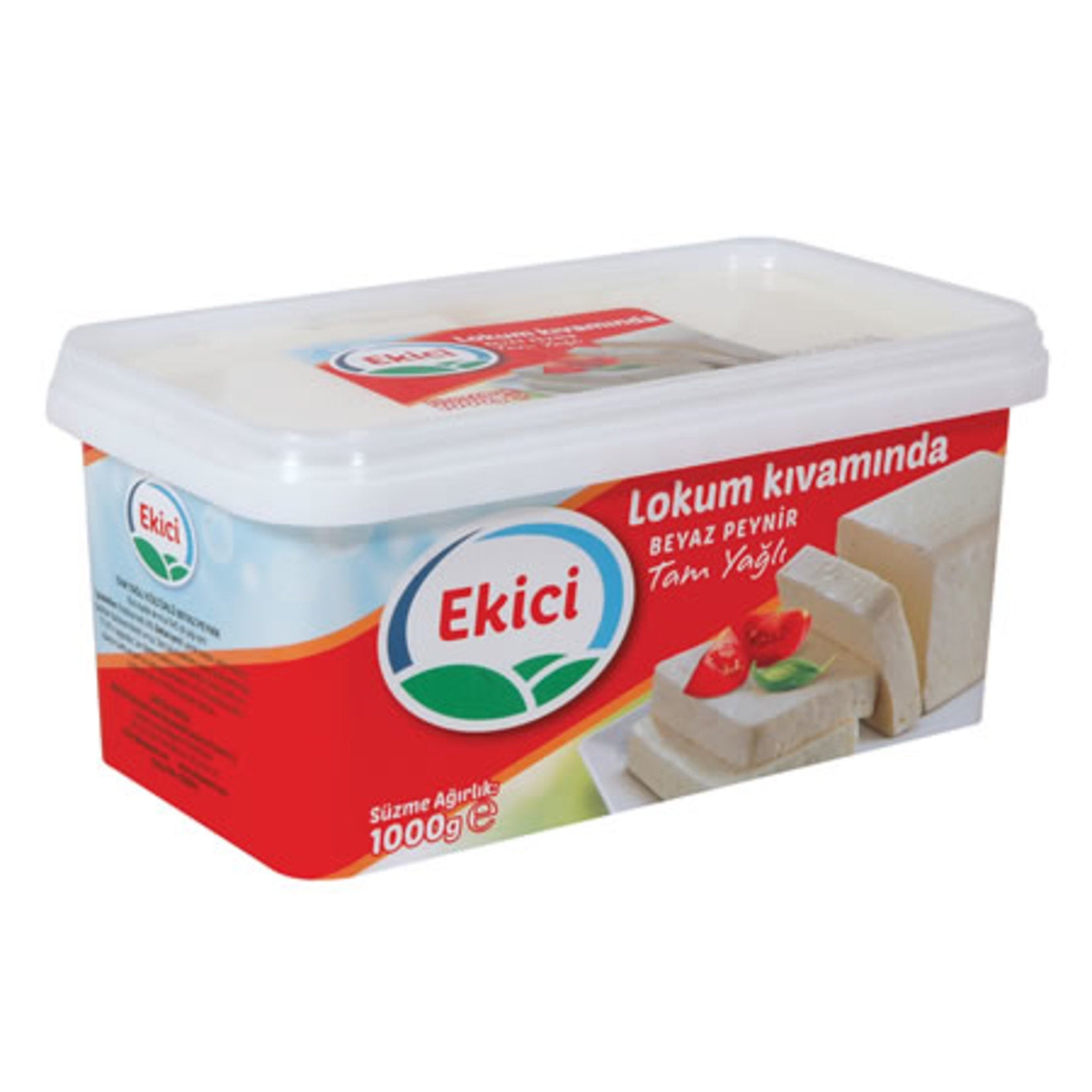 Ekici Lokum Kıvamında Tam Yağlı Beyaz Peynir is a rich and creamy Turkish white cheese known for its smooth, soft texture and full-bodied flavor.
