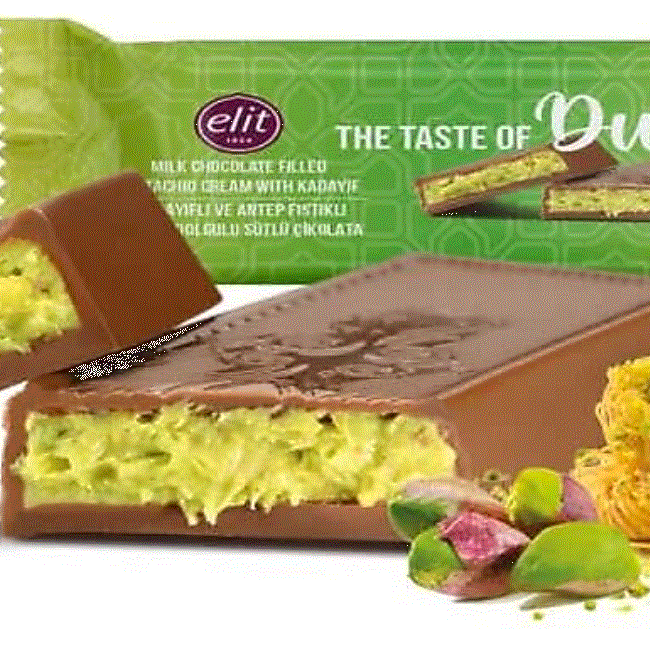 Elit Chocolate Kadayif and Pistachio Cream Filled Dubai Chocolate 1.05 oz (30g)