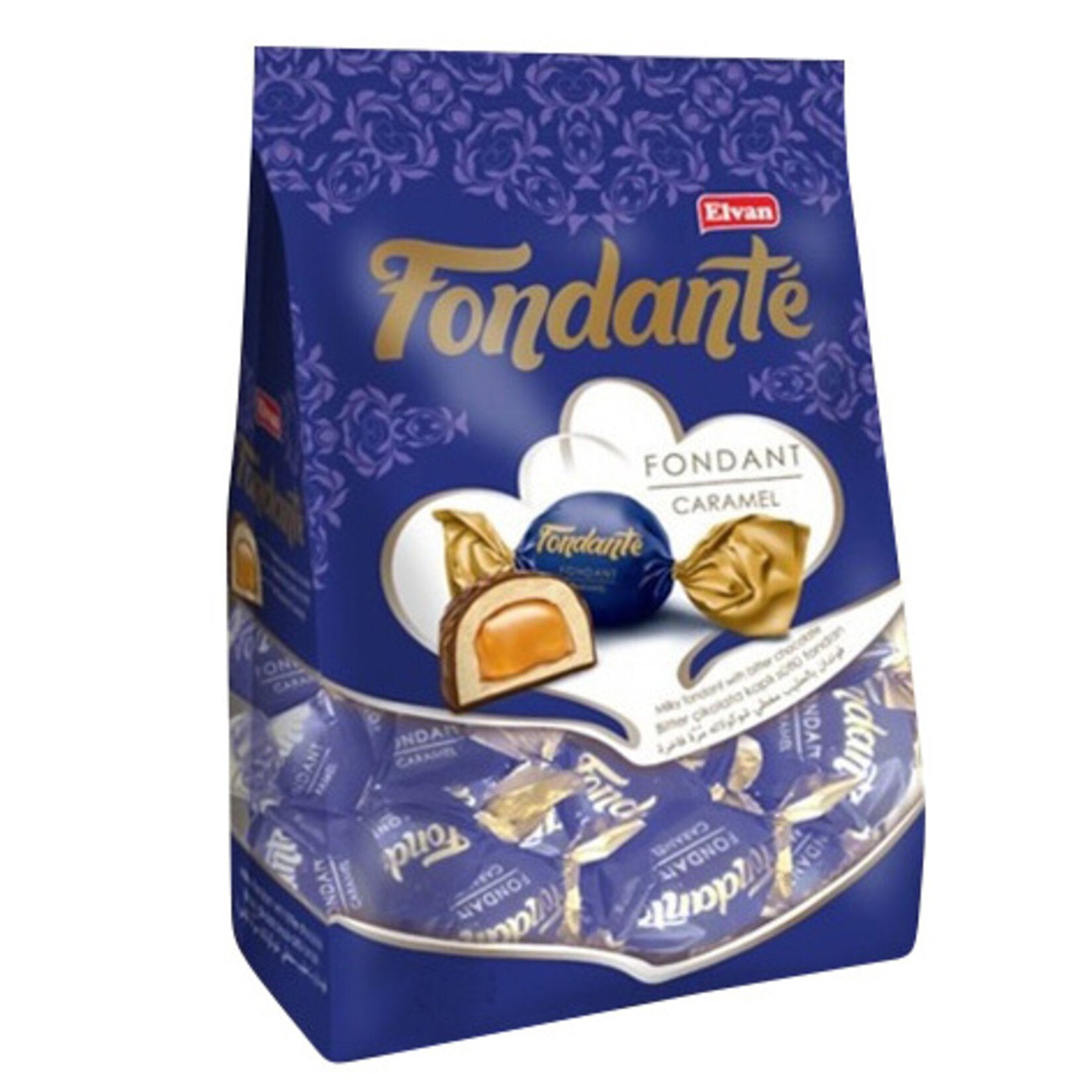 Elvan Fondante Milk Chocolate Assortment brings together soft milk fondant, rich dark chocolate, and smooth caramel filling in one elegant 500 g gift box.