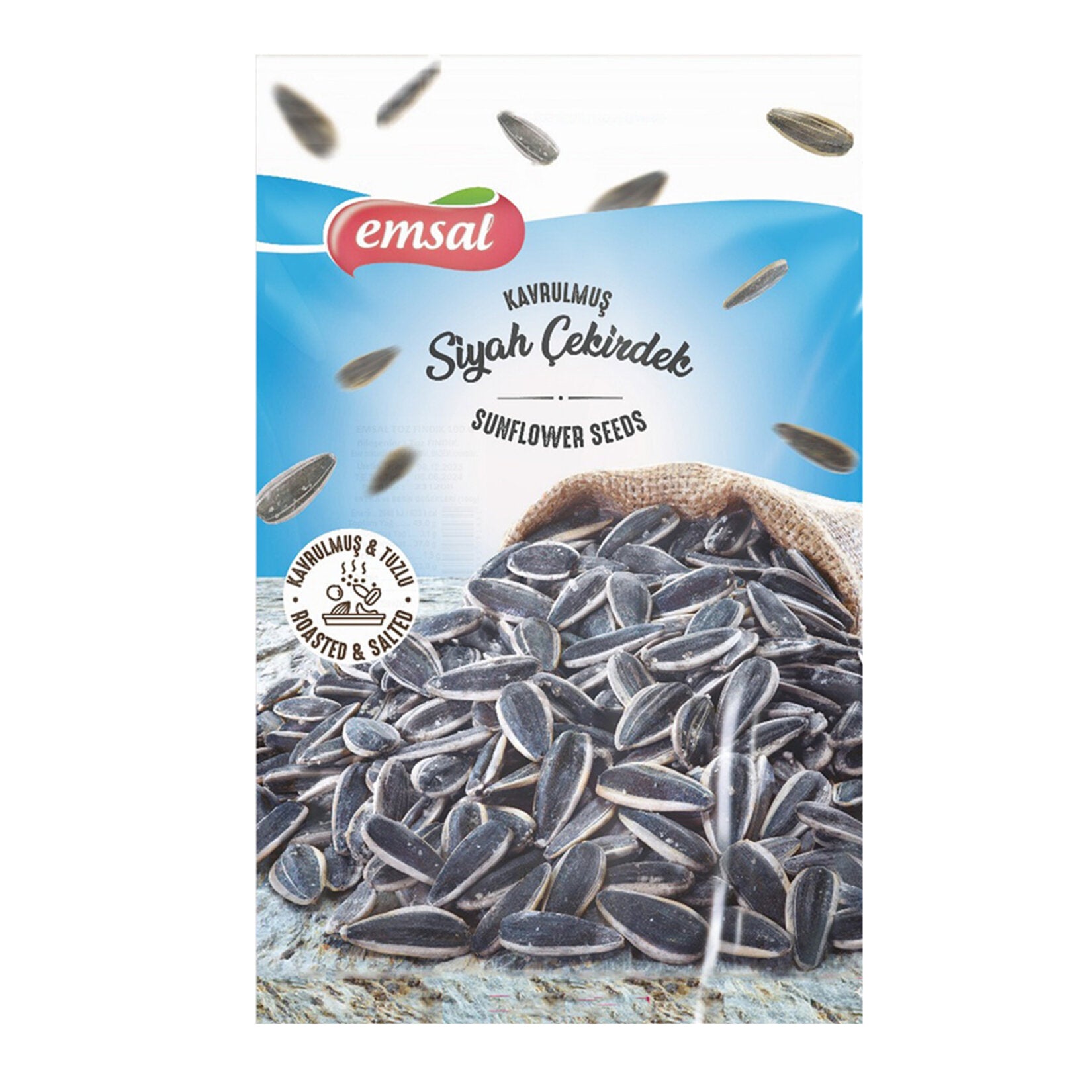 Enjoy the bold, nutty crunch of Emsal Roasted Black Sunflower Seeds, a classic Turkish-style snack loved for its rich roasted flavor and satisfying texture.