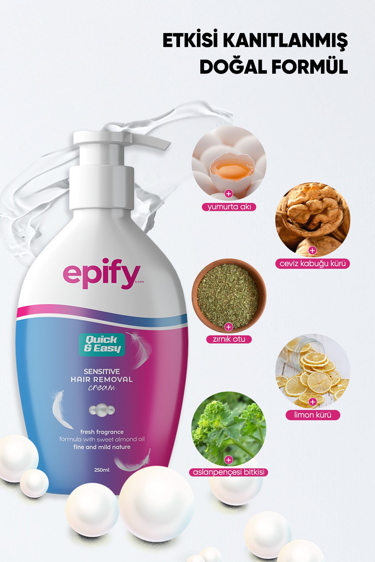 EPIFY Epify Hair Removal Cream is a practical solution for removing unwanted hair quickly and comfortably.