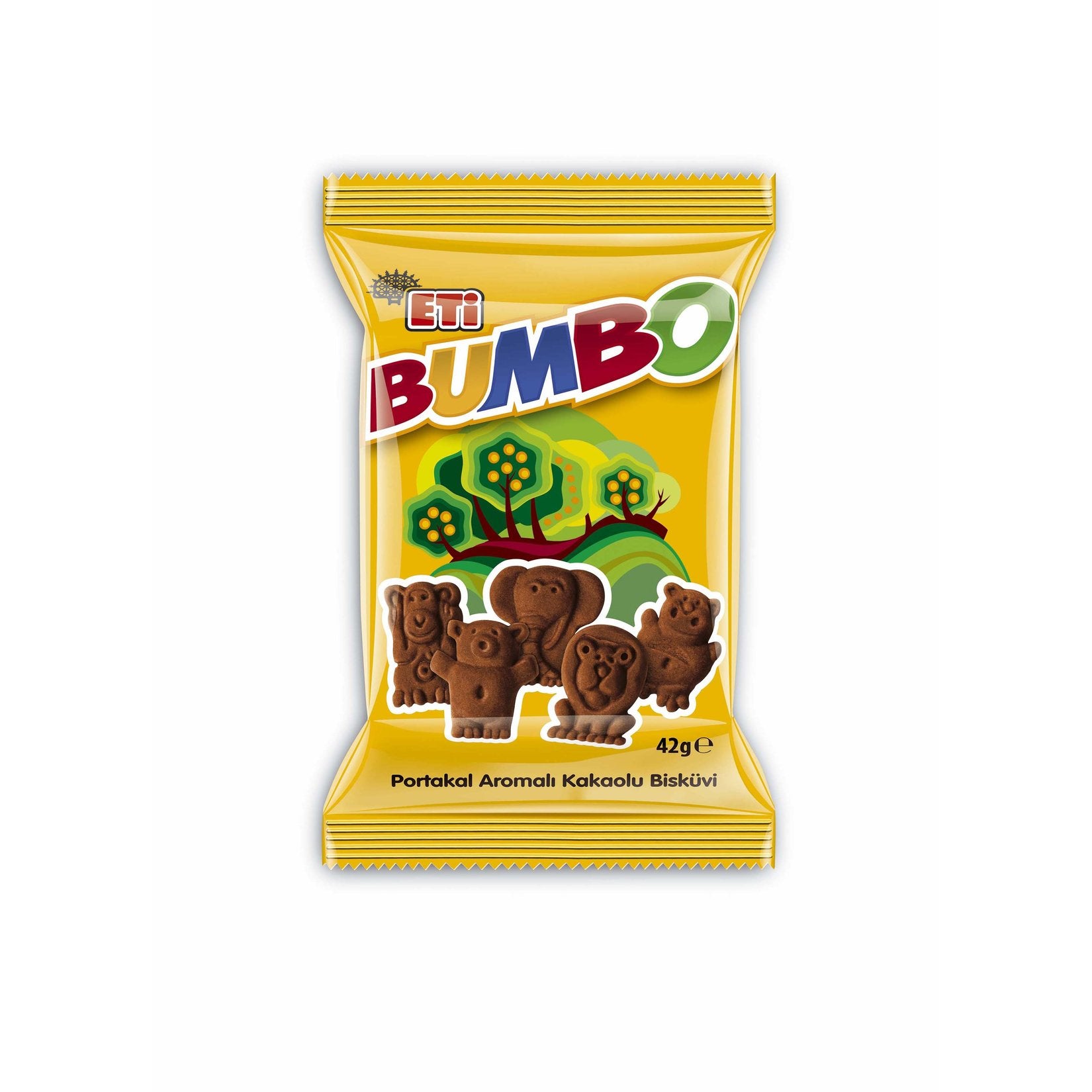Eti Bumbo Orange Flavored Cacao Biscuit brings together the rich taste of chocolate and the zesty ar