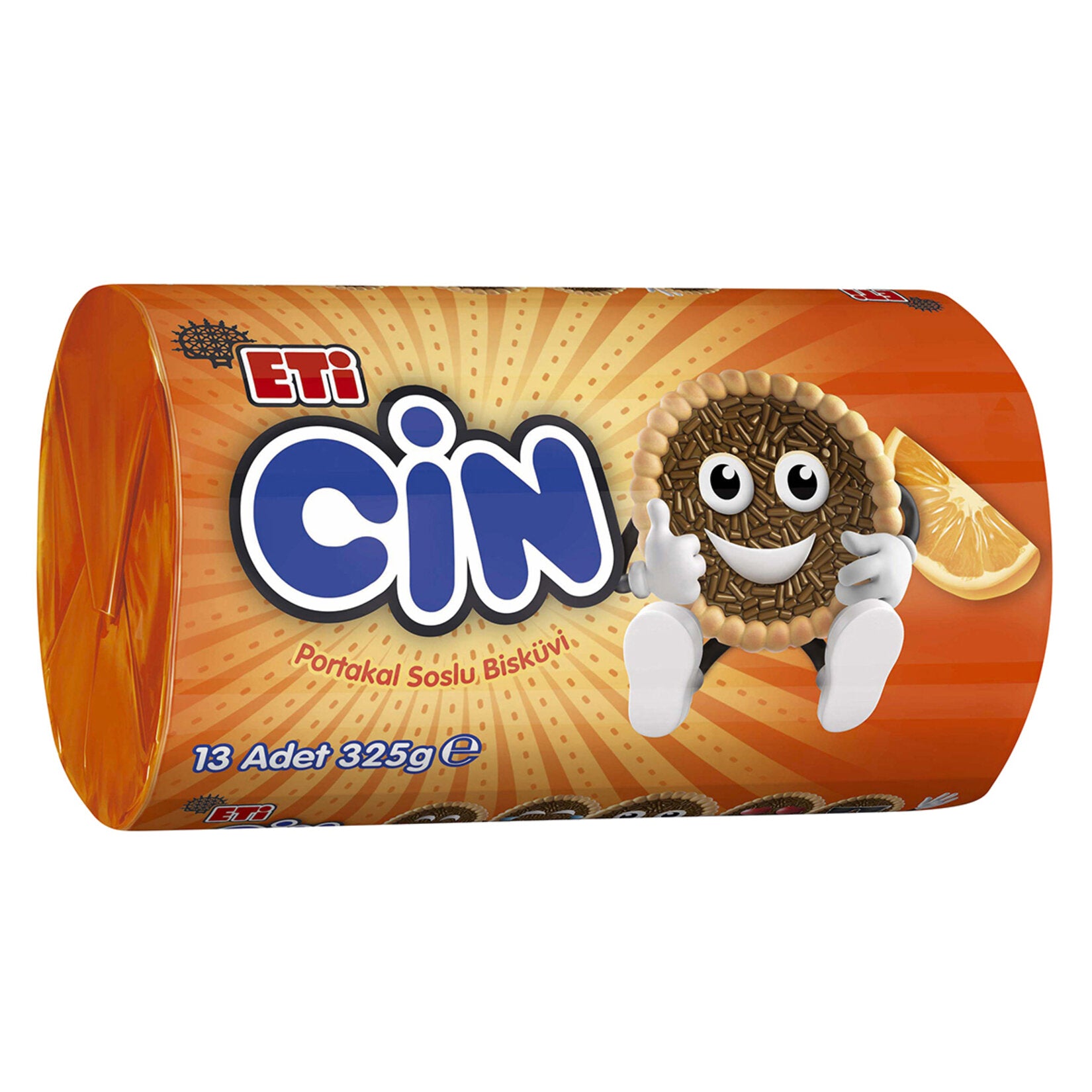 Eti Cin Orange Biscuit is a beloved Turkish snack that combines a soft biscuit base with a vibrant o