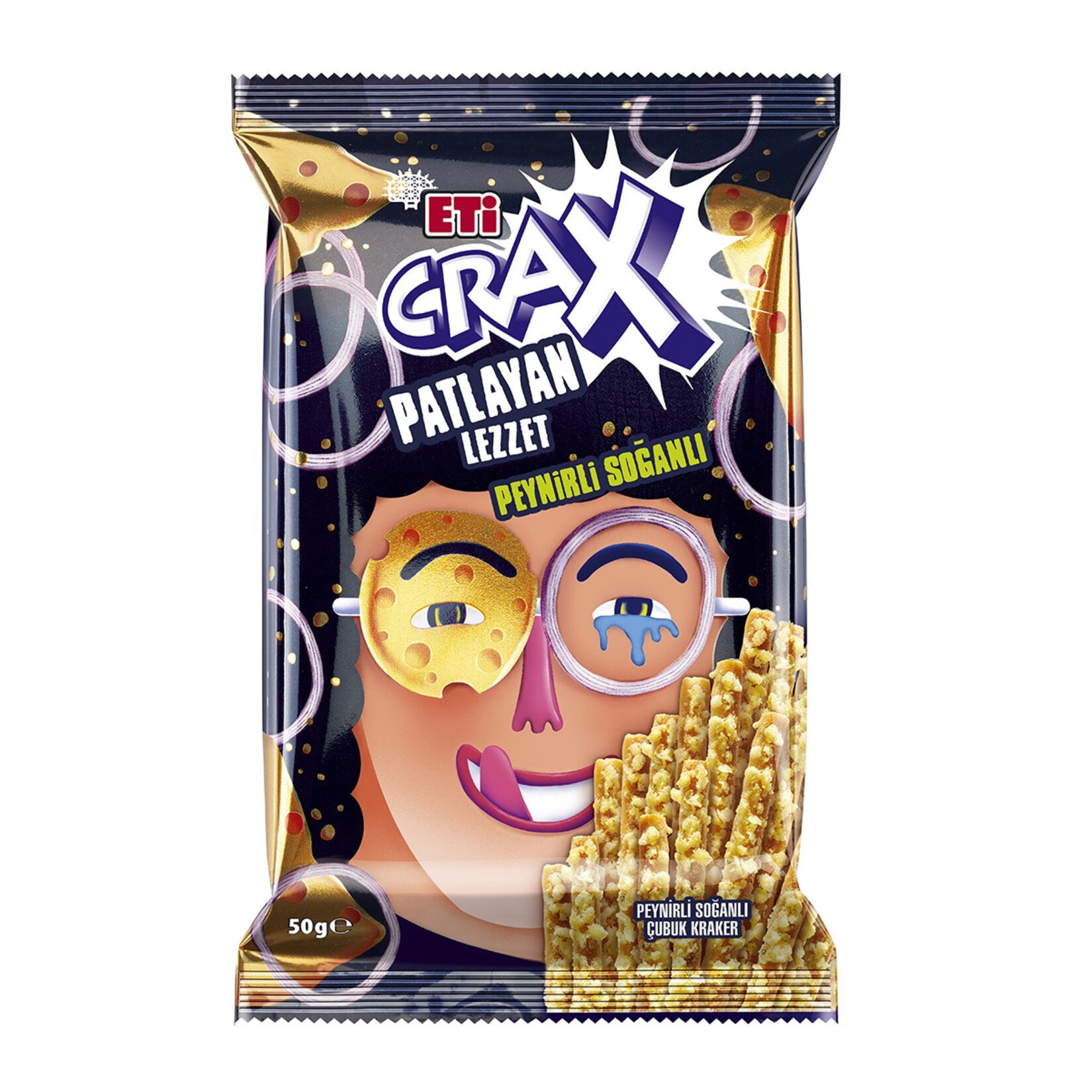 Exploding Flavors Eti Crax Exploding Flavor Cheese & Onion Stick Crackers 50 g – Turcamart