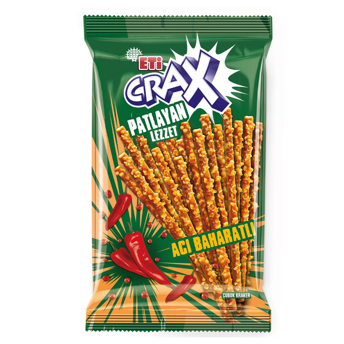 Eti Crax Exploding Flavor Hot Spicy Stick Cracker 50 G – Turcamart