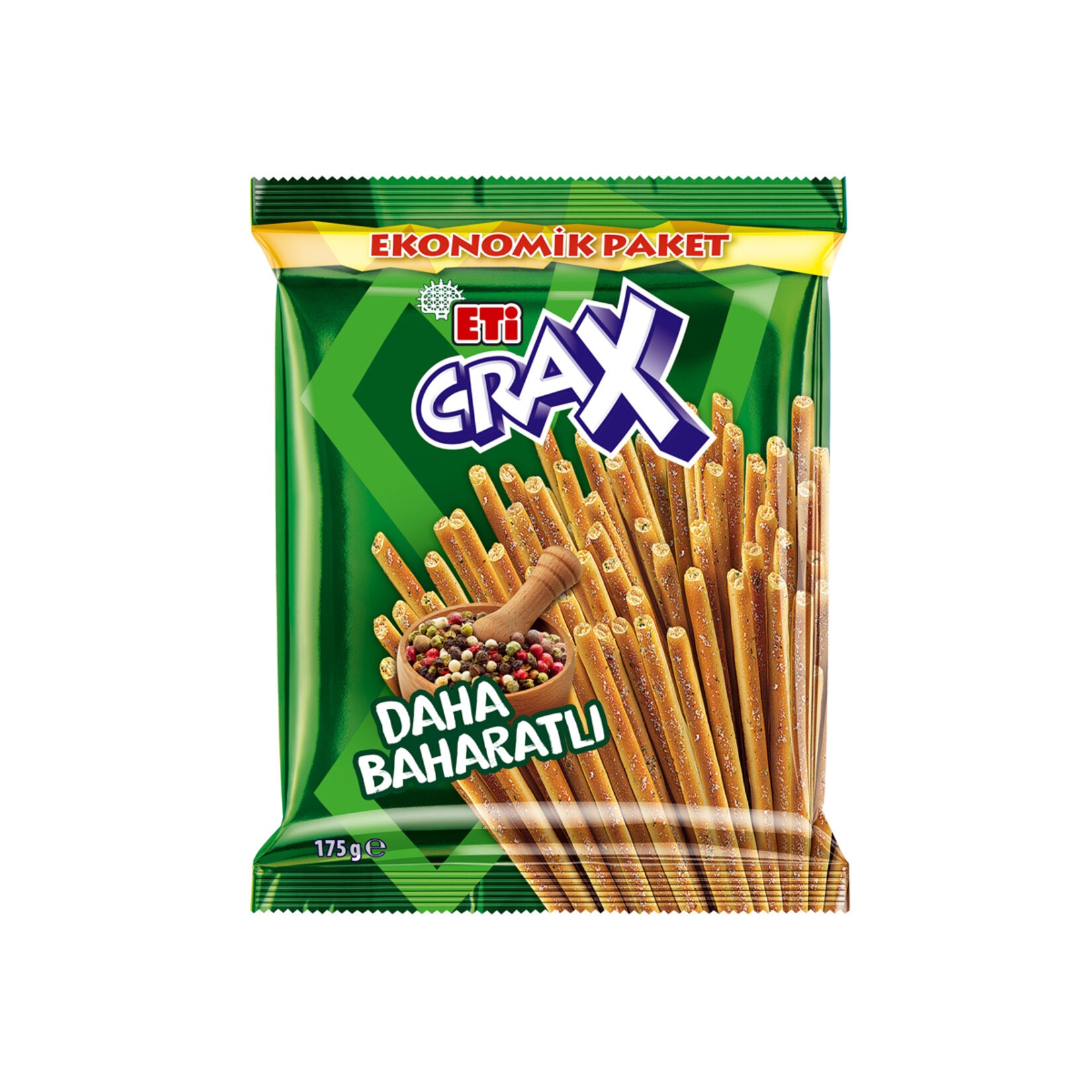 Eti Crax Spicy Stick Cracker brings the bold and savory flavors of Türkiye straight to your snack time.