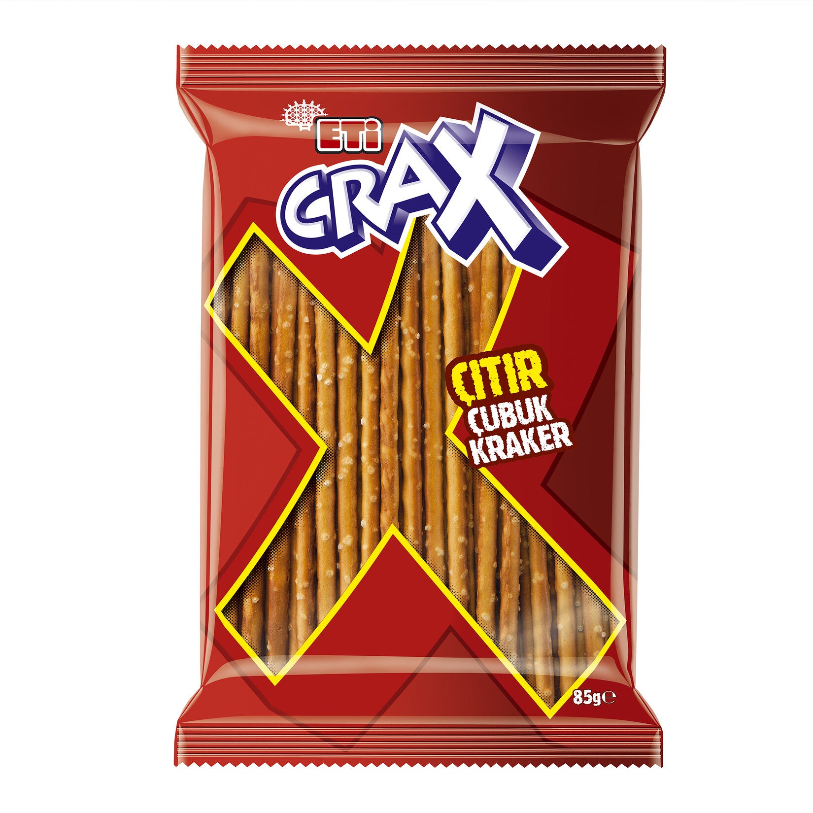 Eti Crax Stick Cracker 85g front packaging