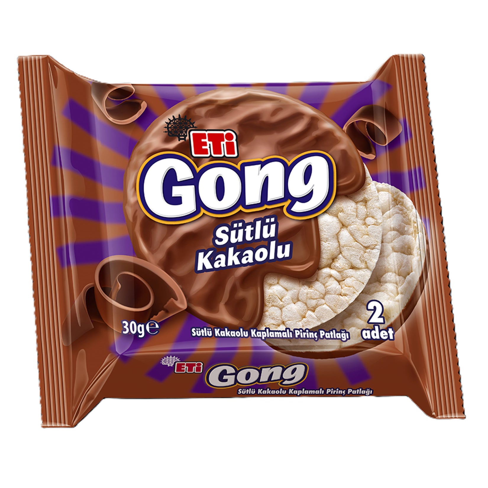 Eti Gong Milk Chocolate Coated Rice Snack brings a satisfying crunch with every bite.