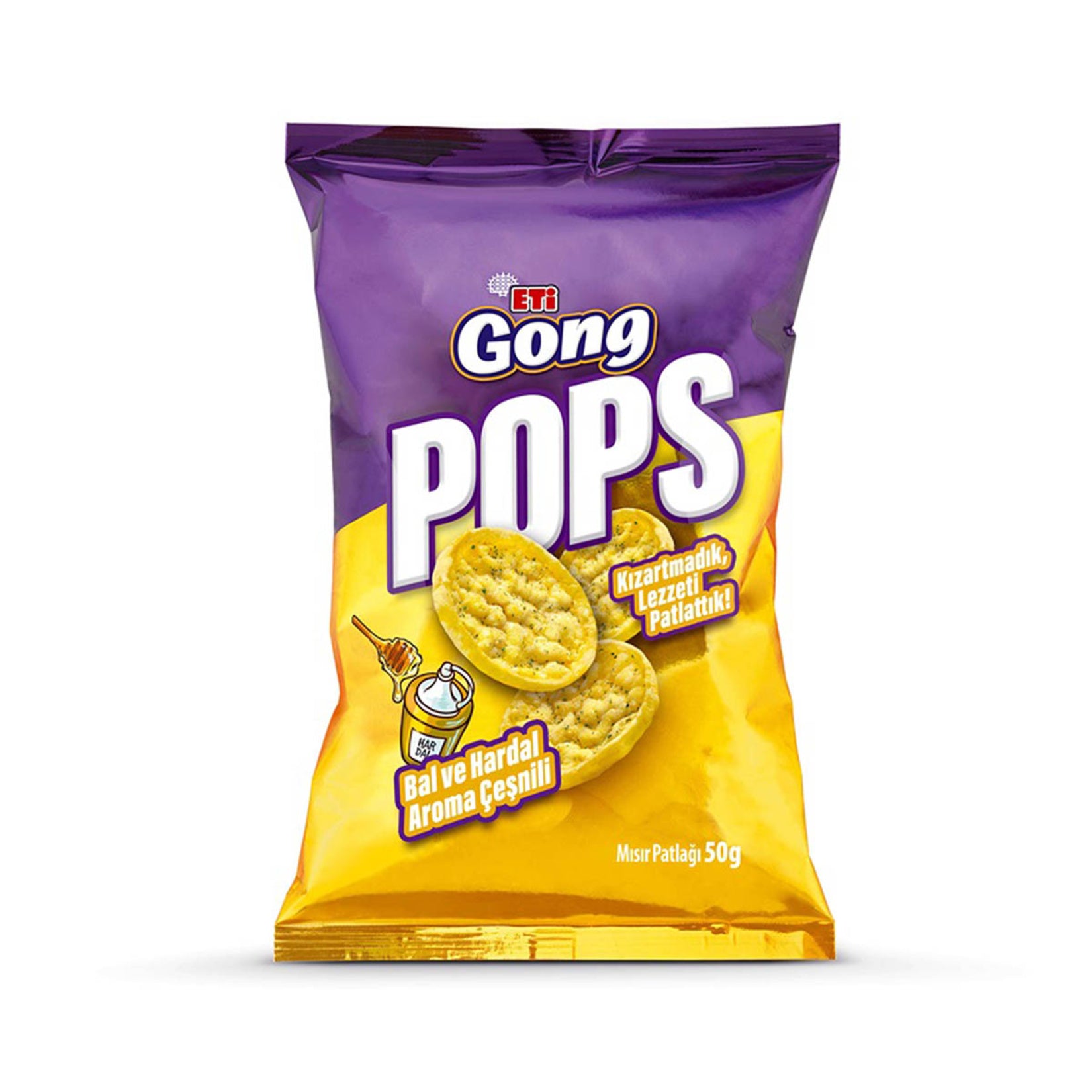 Discover the bold and irresistible flavor of Eti Gong Pops Honey Mustard Corn Snack, a crunchy and savory treat straight from Türkiye.