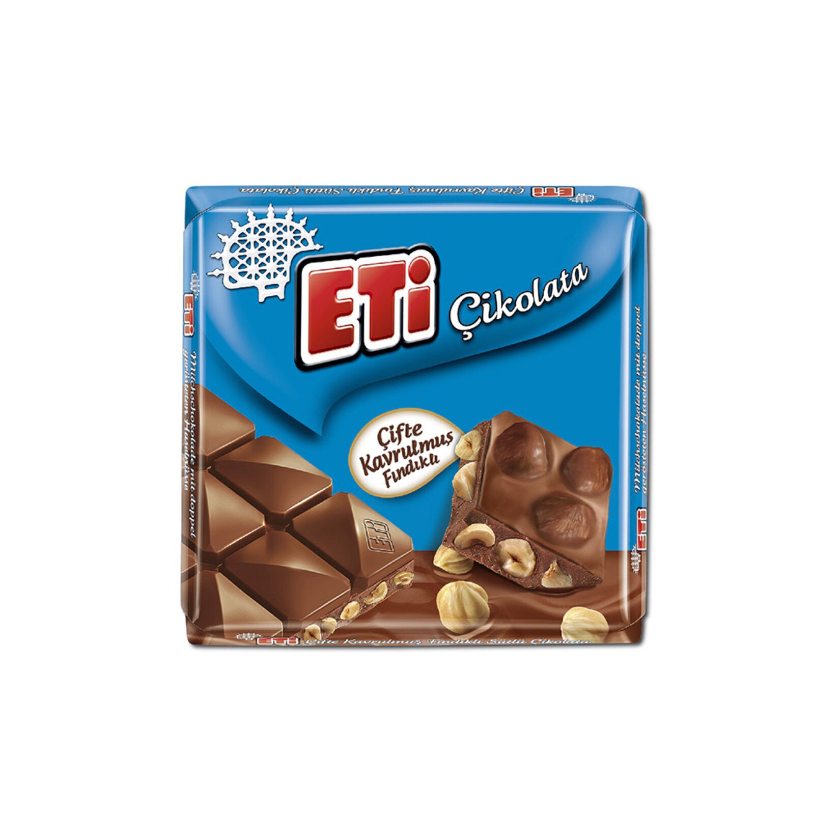 Experience the rich, creamy taste of Eti Hazelnut Milk Chocolate Bar, crafted with premium milk chocolate and 16% double-roasted hazelnuts.