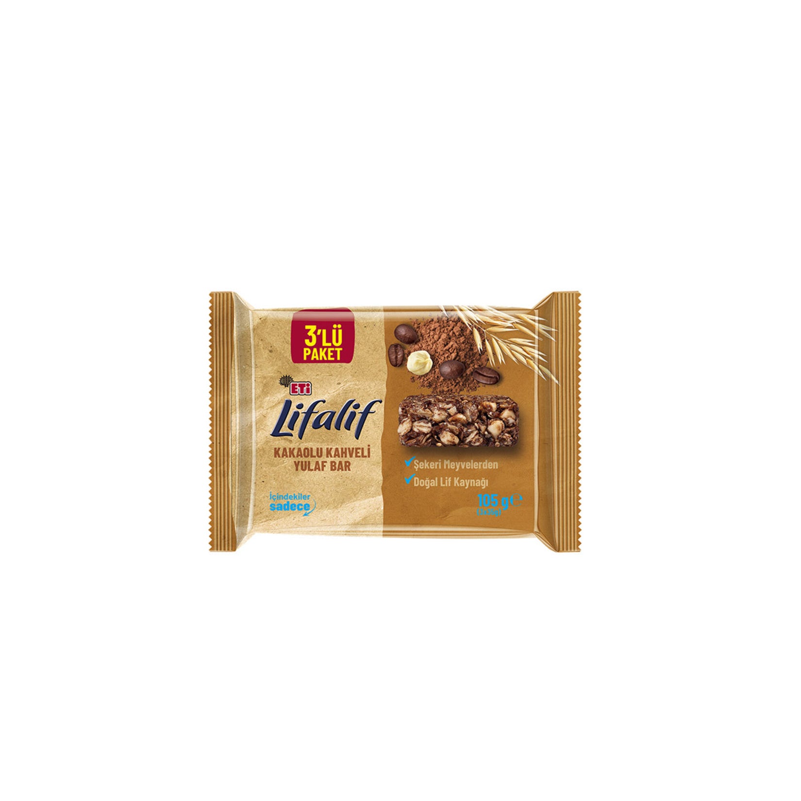 Discover the wholesome taste of Eti Lifalif Cacao Coffee Oat Bar, a delicious blend of natural ingre
