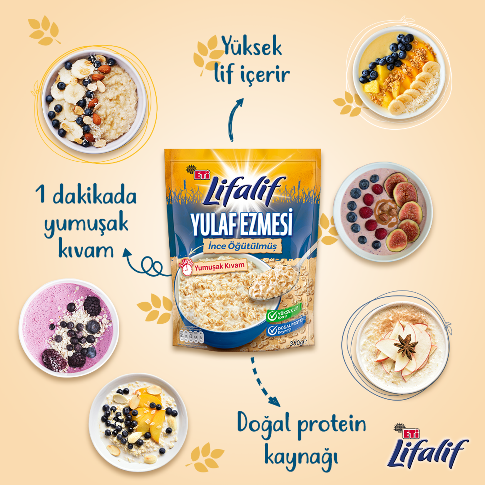 Lifalif Finely Milled Oat Flakes bring a wholesome and practical start to your day.