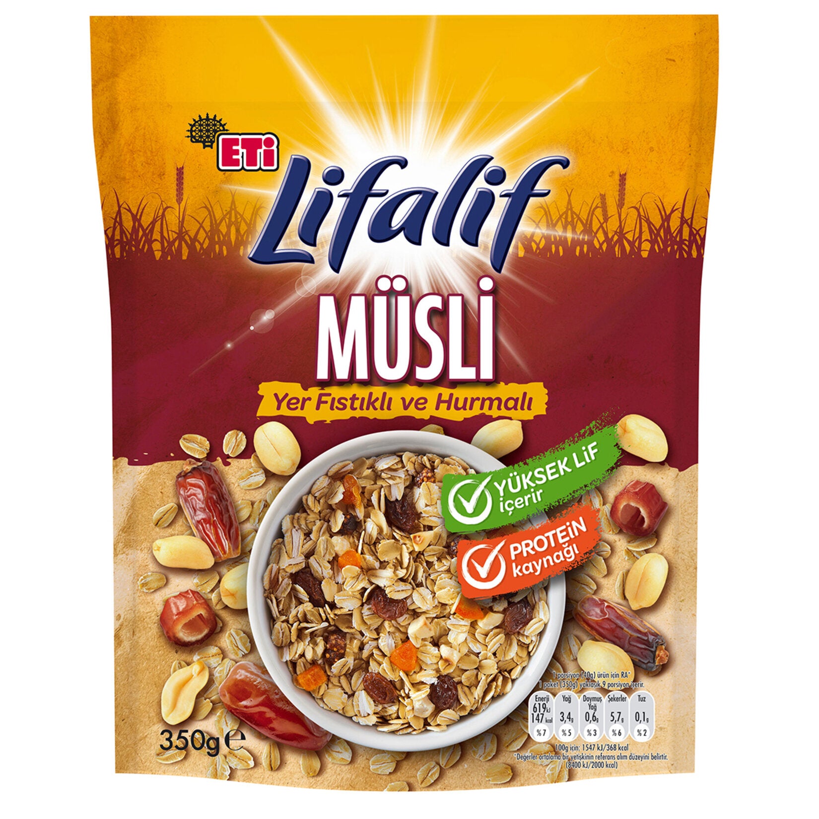 Looking for a practical and satisfying breakfast option? Lifalif Peanut and Date Muesli brings together the natural goodness of oats, crunchy peanuts, and sweet dried dates for a balanced and flavorful start to your day.