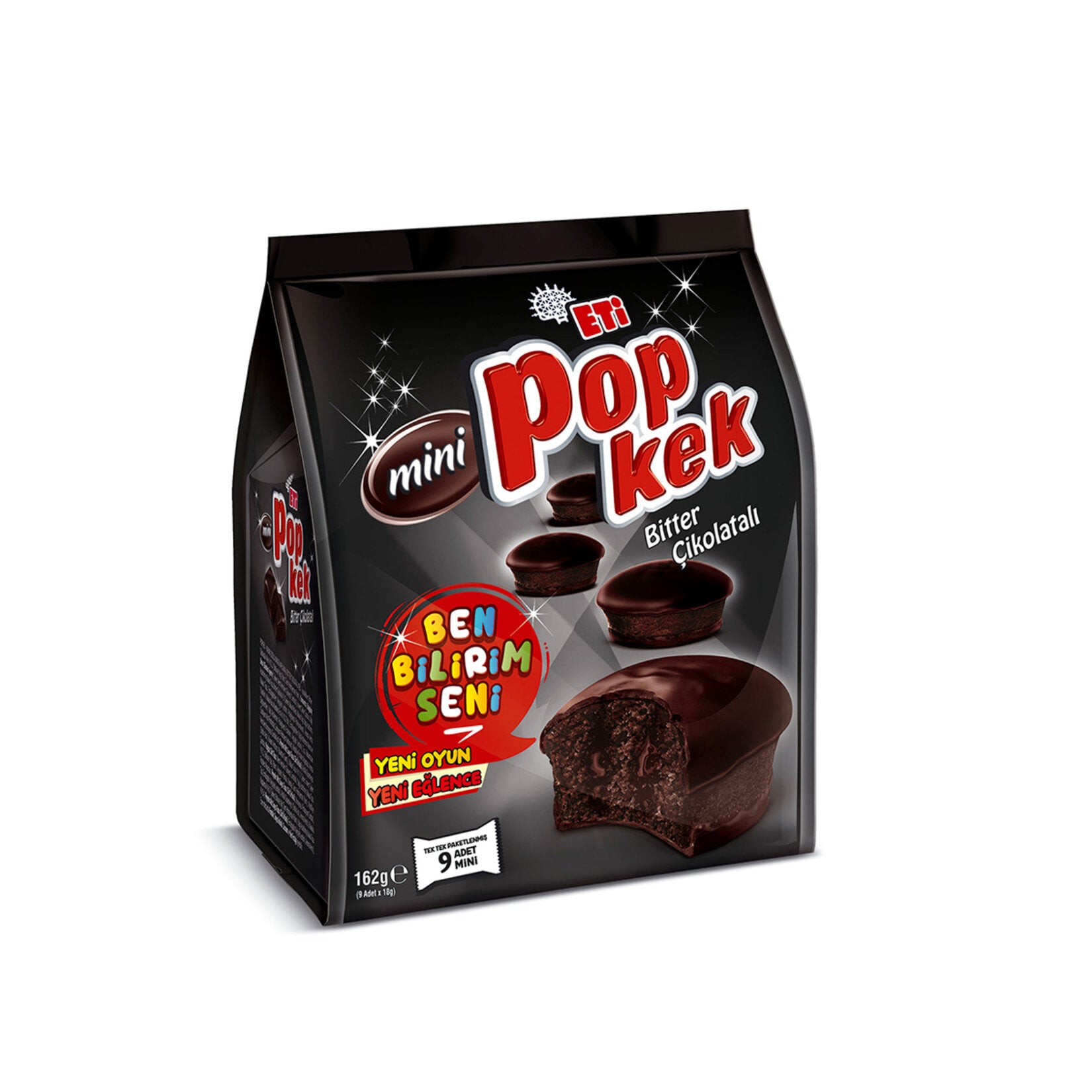 Eti Popkek Mini Dark Chocolate Cake is a rich and satisfying snack straight from Türkiye, combining moist chocolate cake with a decadent dark chocolate coating and cocoa sauce.