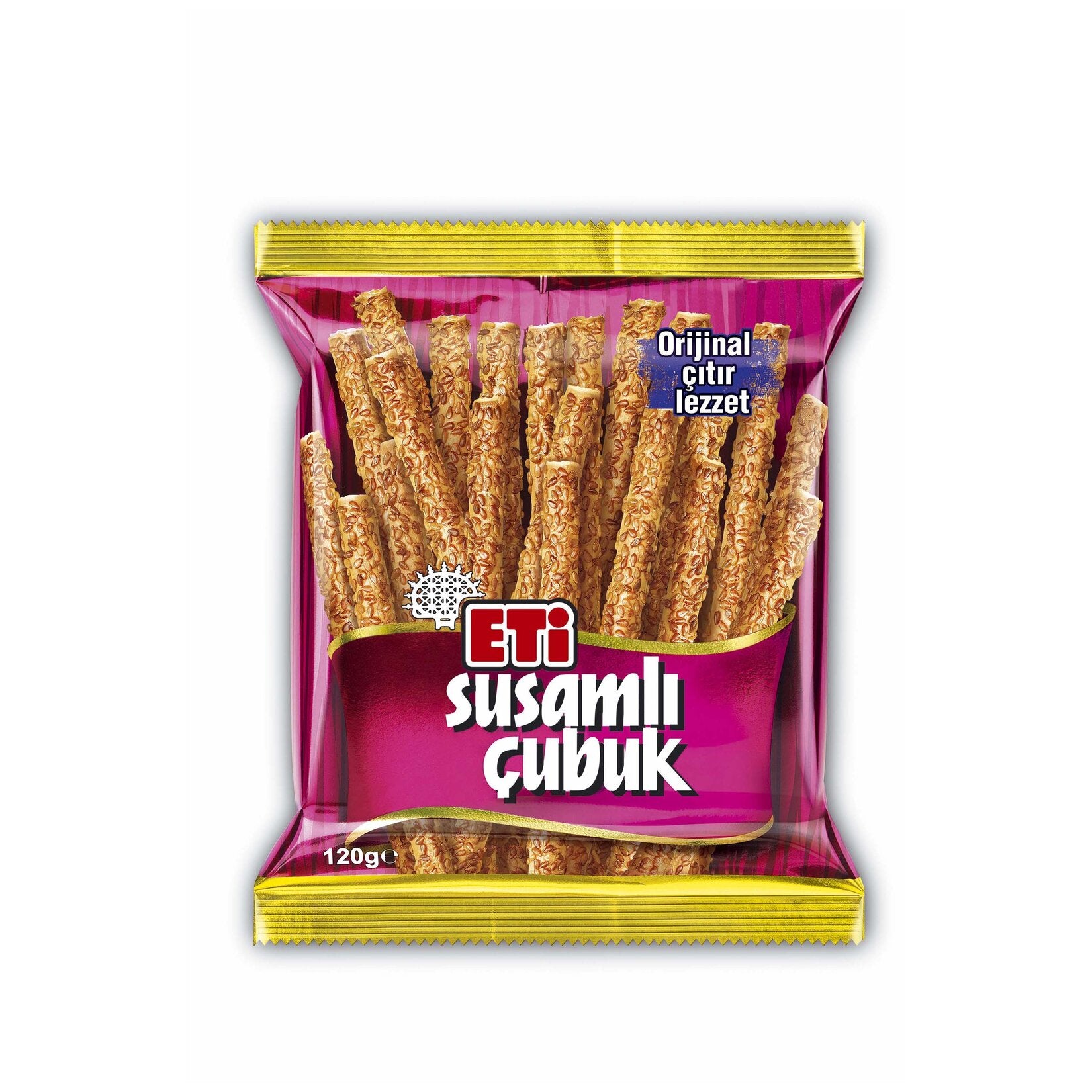 Eti Sesame Stick Cracker offers the perfect balance of crunch and flavor in every bite.