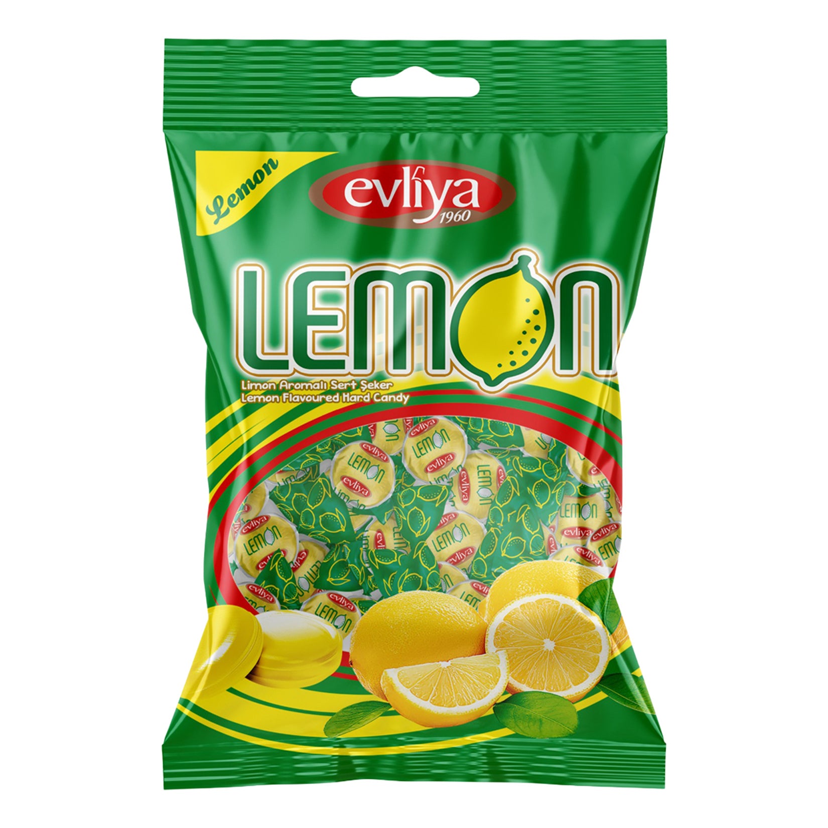 Evliya Lemon Twist Hard Candy delivers a bright and refreshing lemon flavor in every twist-shaped piece.