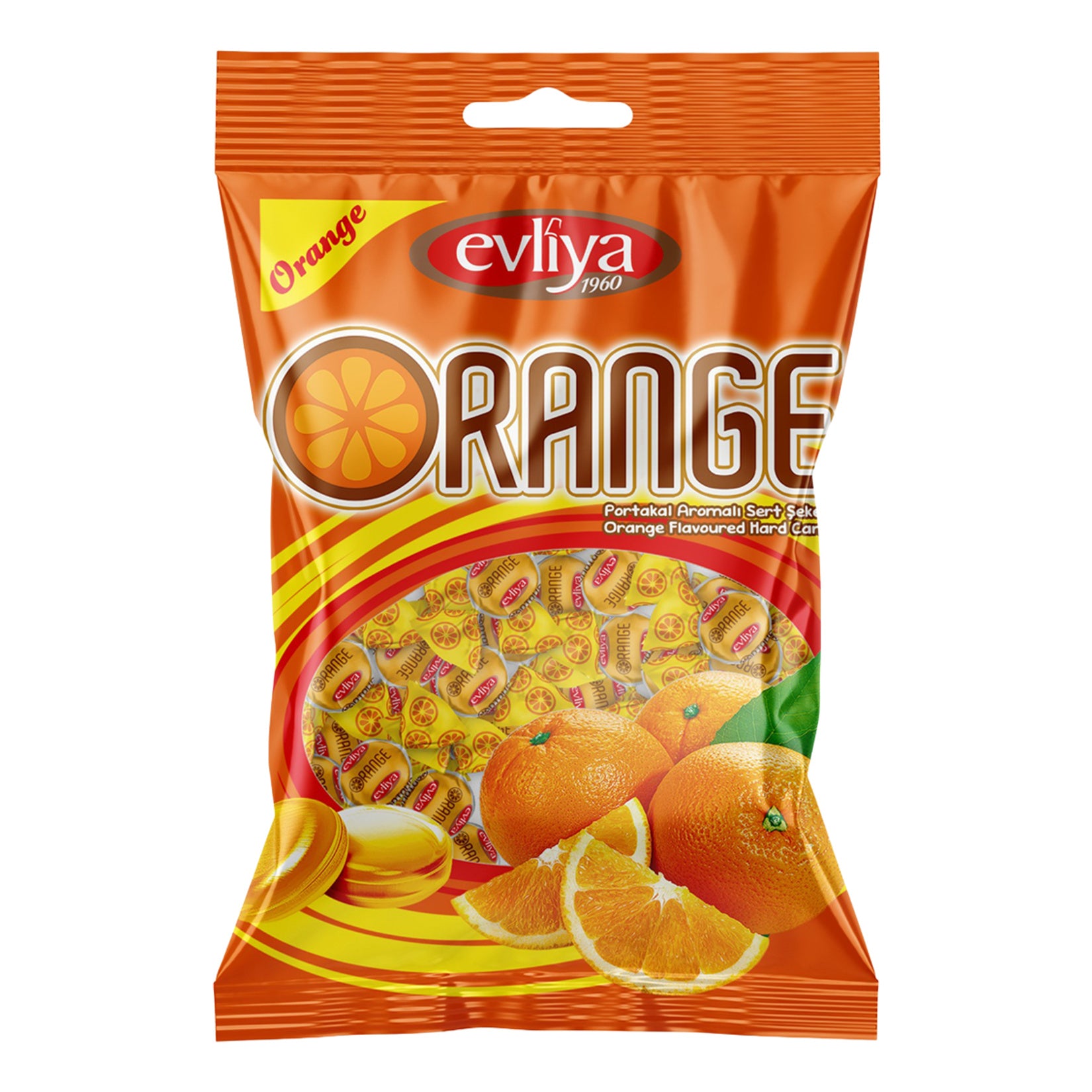 Evliya Orange Flavored Hard Candy  brings the bright, citrusy taste of orange in a classic Turkish hard candy.