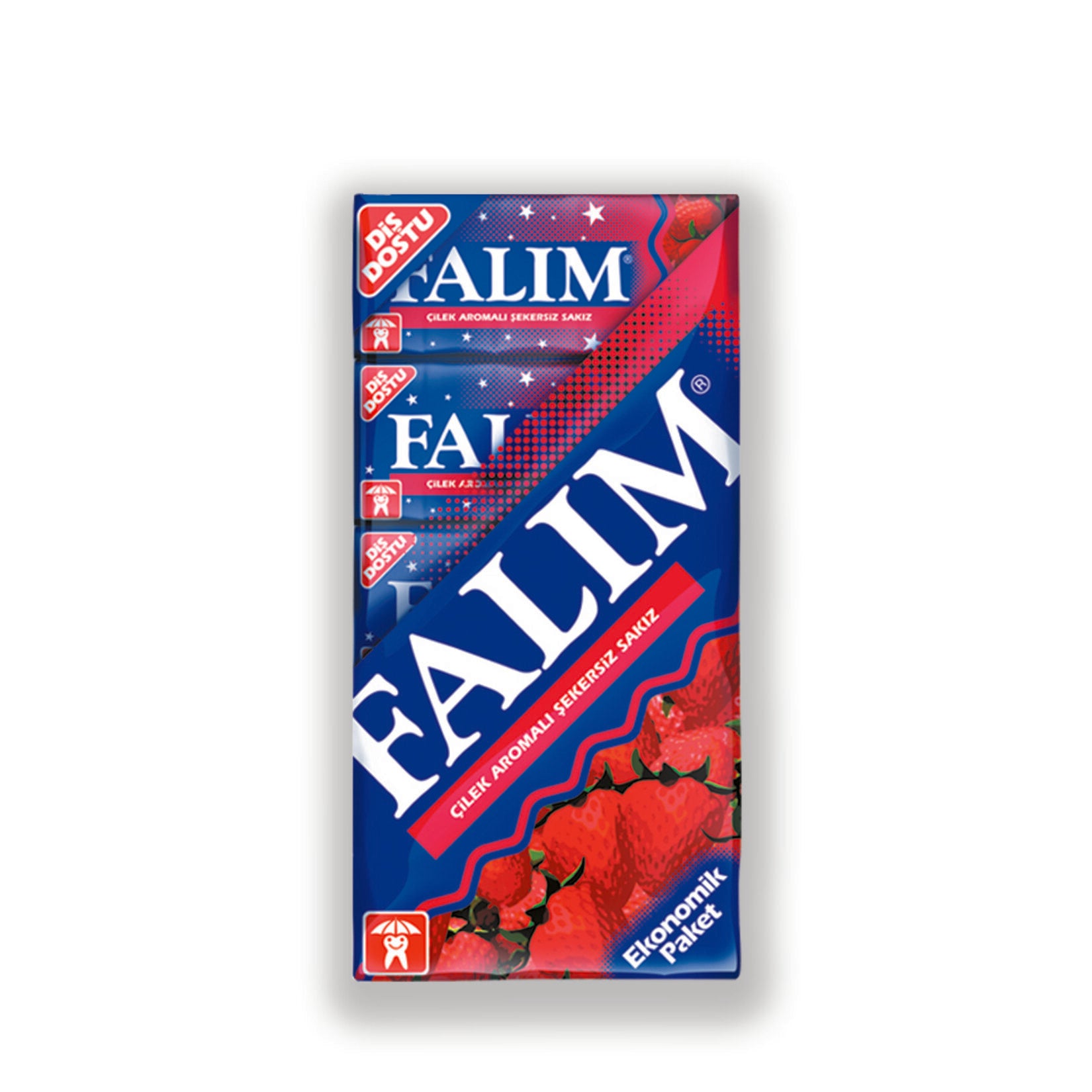 Falim Sugarfree Strawberry Gum delivers a refreshing burst of fruity flavor without the sugar.