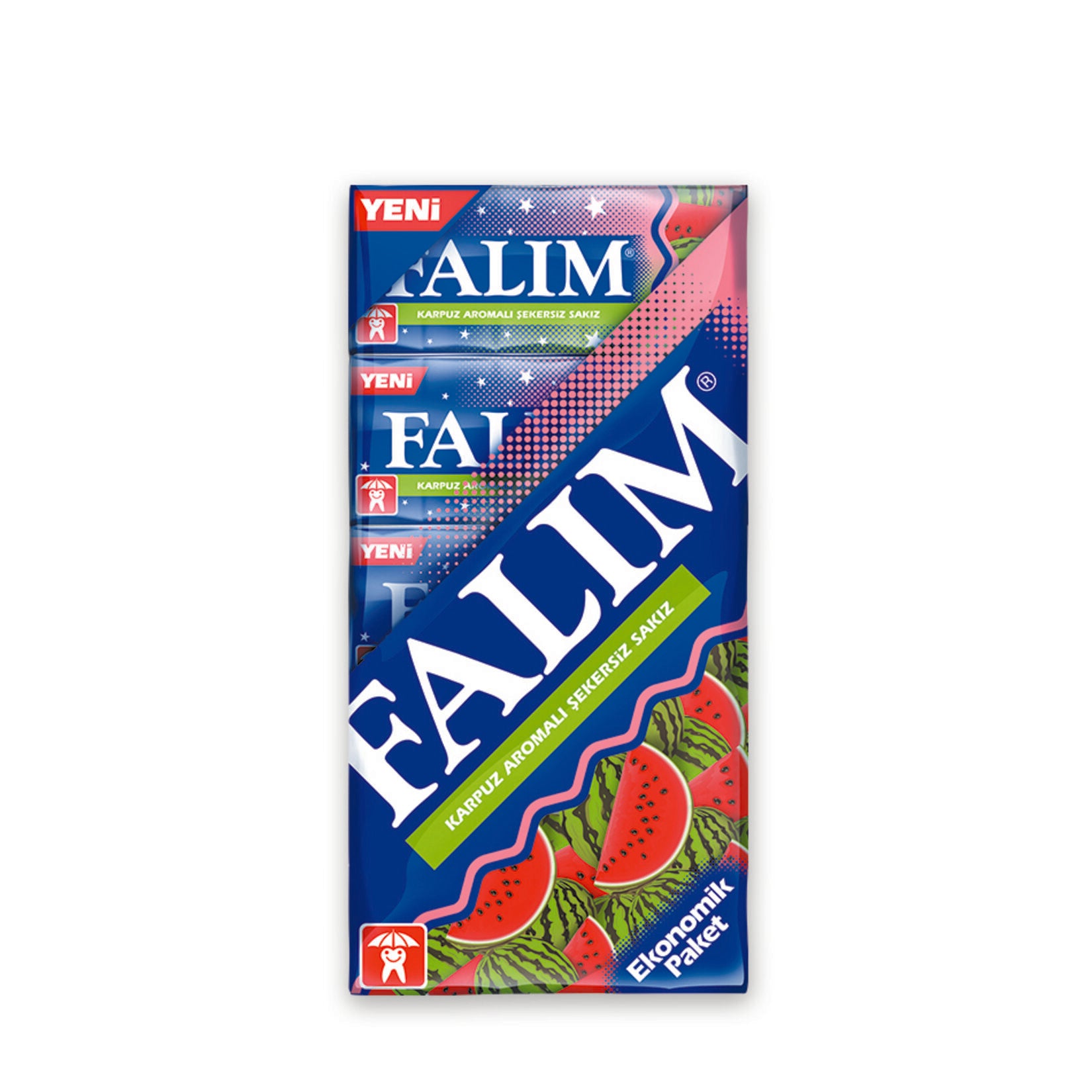 Enjoy the refreshing taste of summer with Falim Watermelon Flavored Gum.