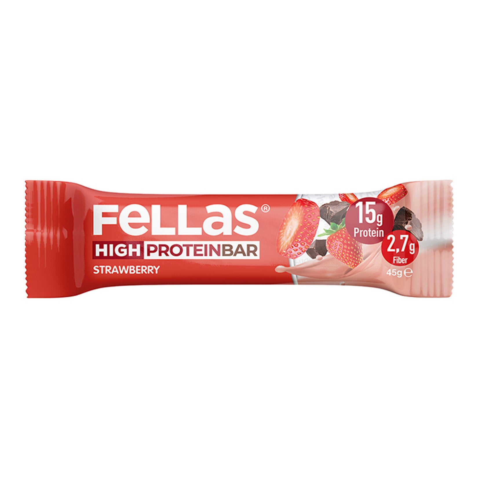 Looking for a delicious and nutritious snack that fits your active lifestyle? The Fellas Strawberry High Protein Bar is packed with high-quality milk and plant-based proteins, natural strawberry flavor, and no added sugar.