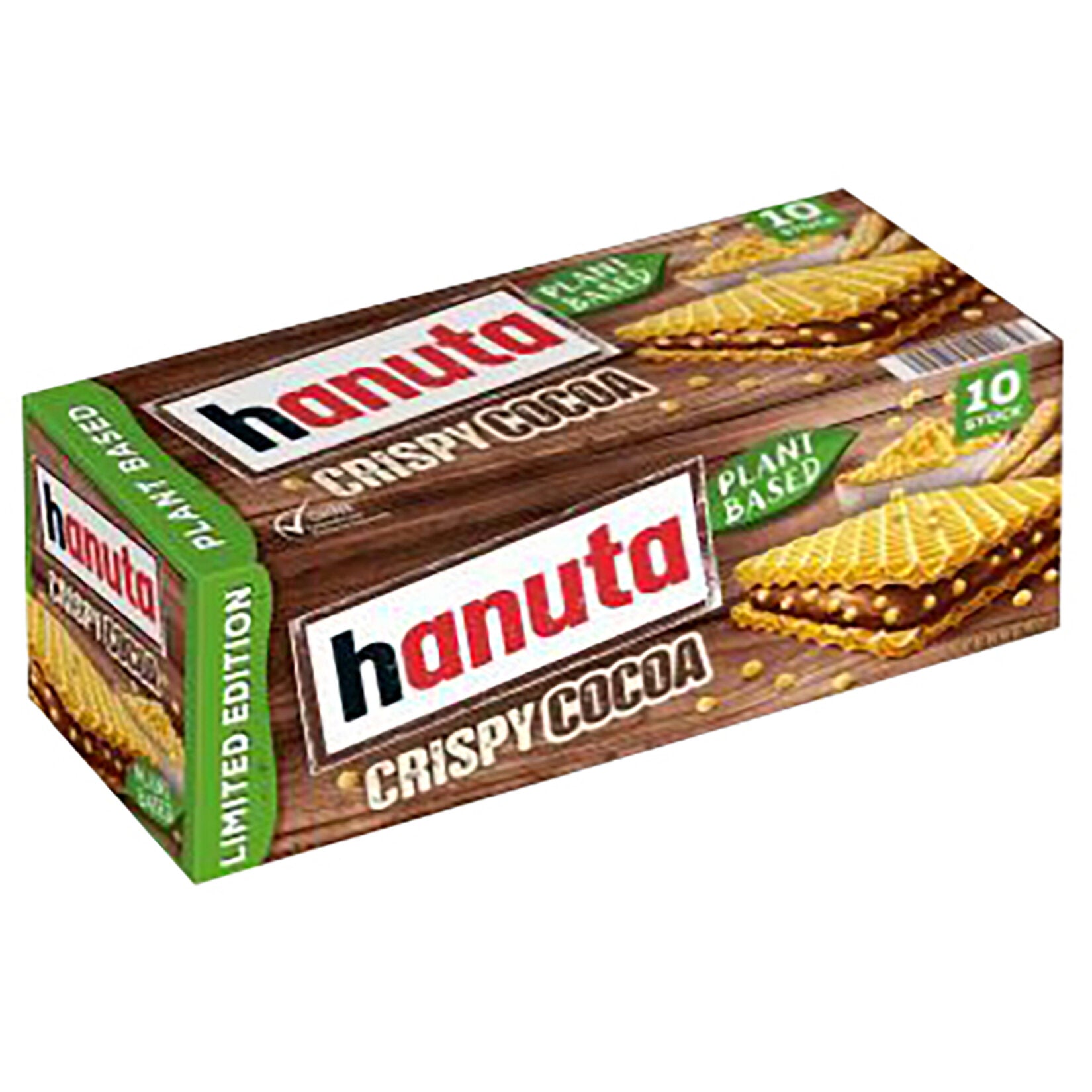 Ferrero Hanuta Crispy Cocoa Plant Based brings together crispy wafer layers and a rich cocoa-hazelnut filling in a delicious plant-based recipe.