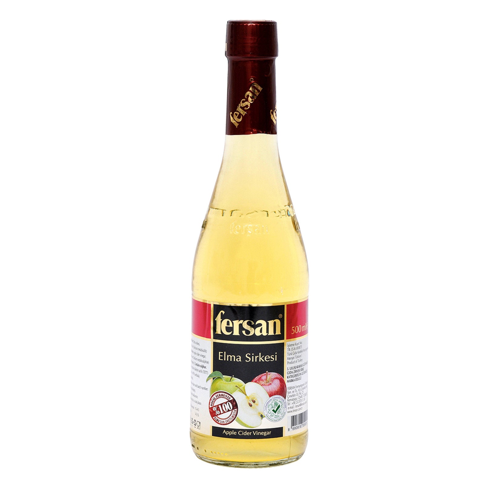 Fersan Apple Vinegar is a kitchen essential made from carefully fermented apples and bottled in a protective glass bottle to preserve its crisp aroma and balanced acidity.
