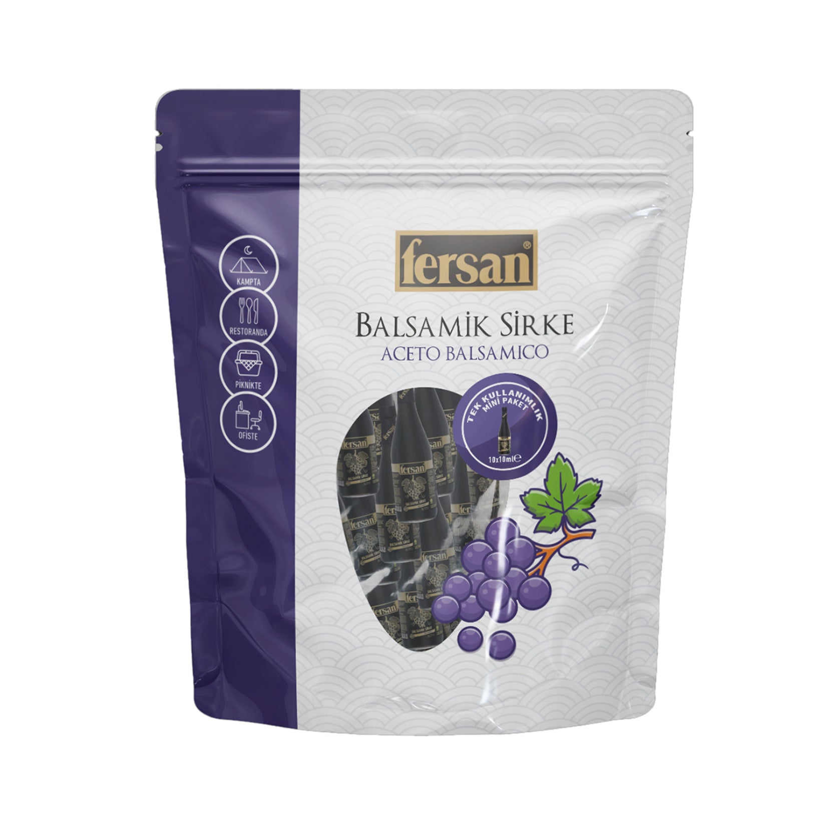 Fersan Balsamic Vinegar 10 x 10 ml sachets offer rich, balanced flavor in convenient single-serve portions.