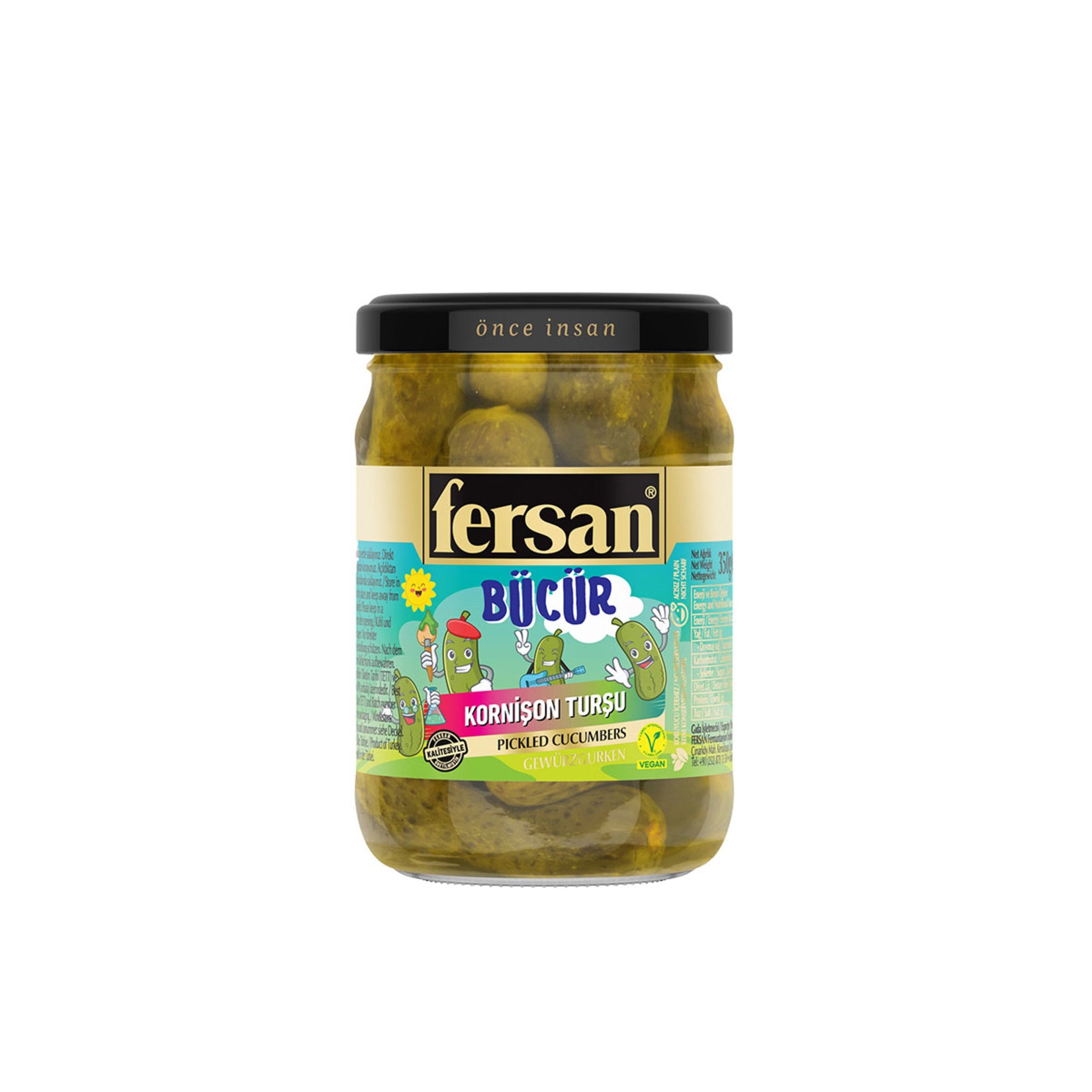 Fersan Bucur Cornichon Pickles bring crisp texture and bold, tangy flavor to your table.