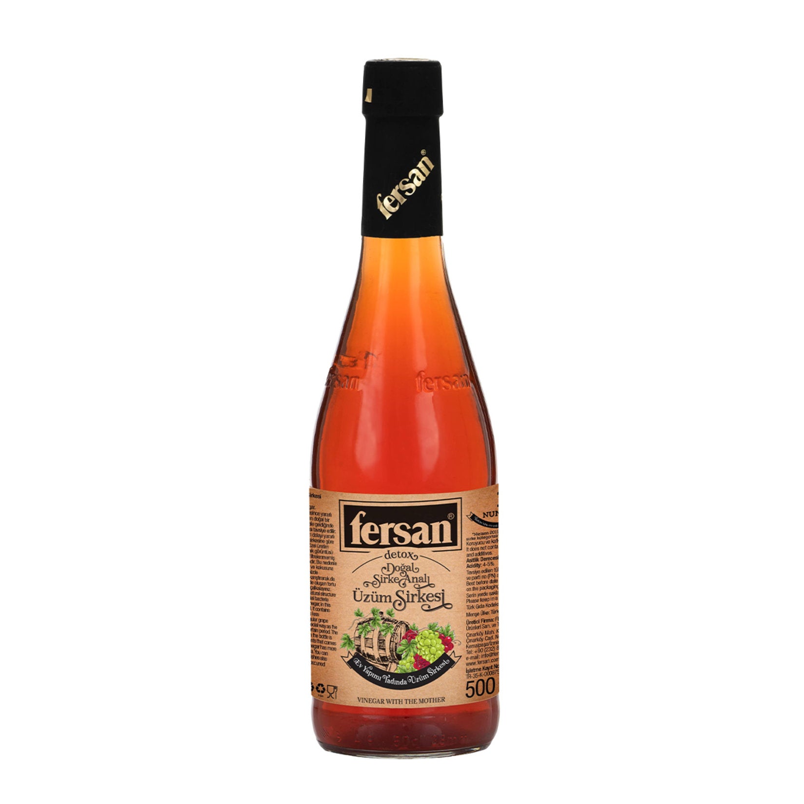 Fersan Detox Natural Grape Vinegar is made from carefully selected grapes and traditionally fermented to deliver a bold, clean flavor.