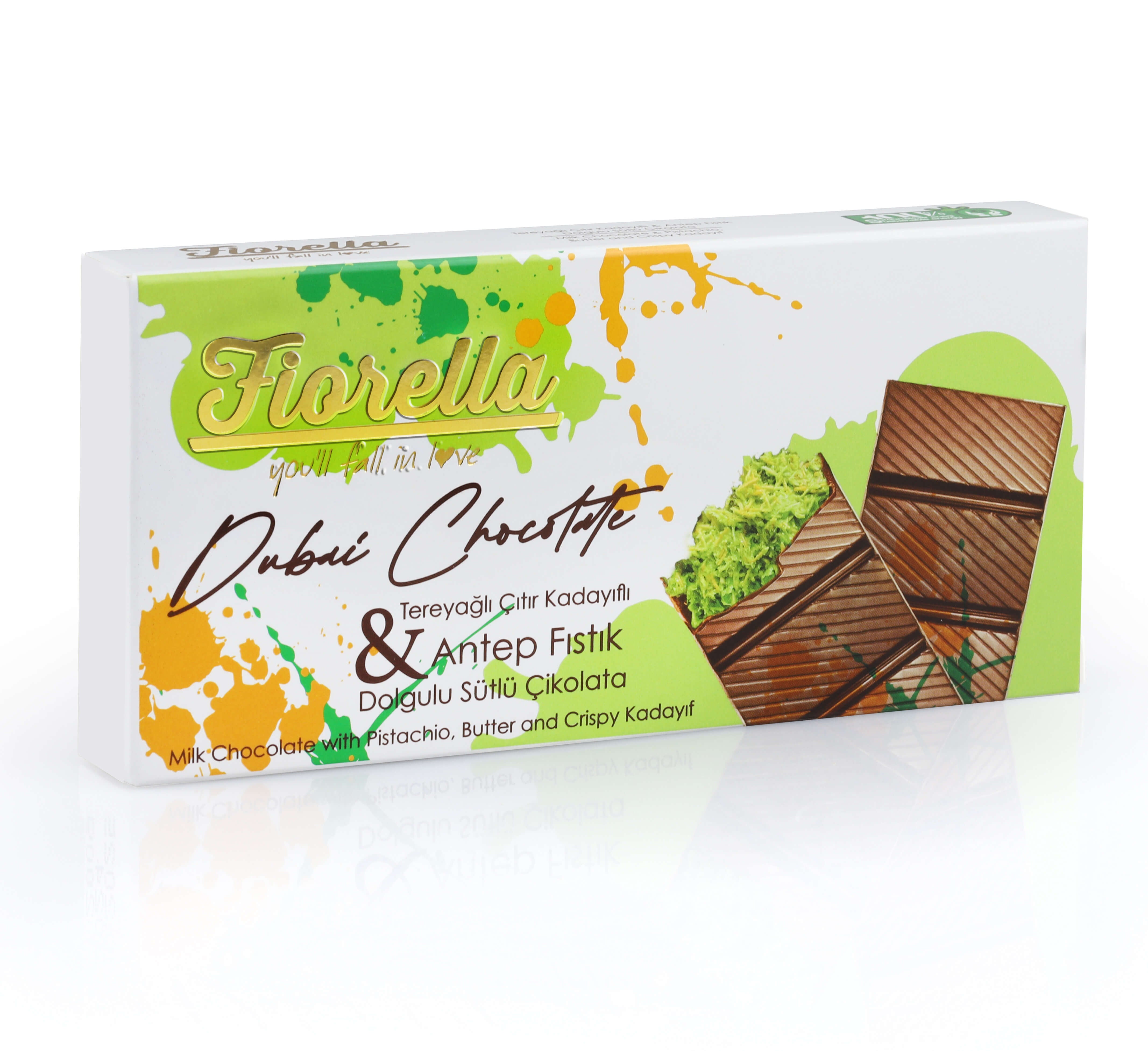 Fiorella Dubai Chocolate 200g Package – Premium Middle Eastern Chocolate with Pistachio and Kadayif