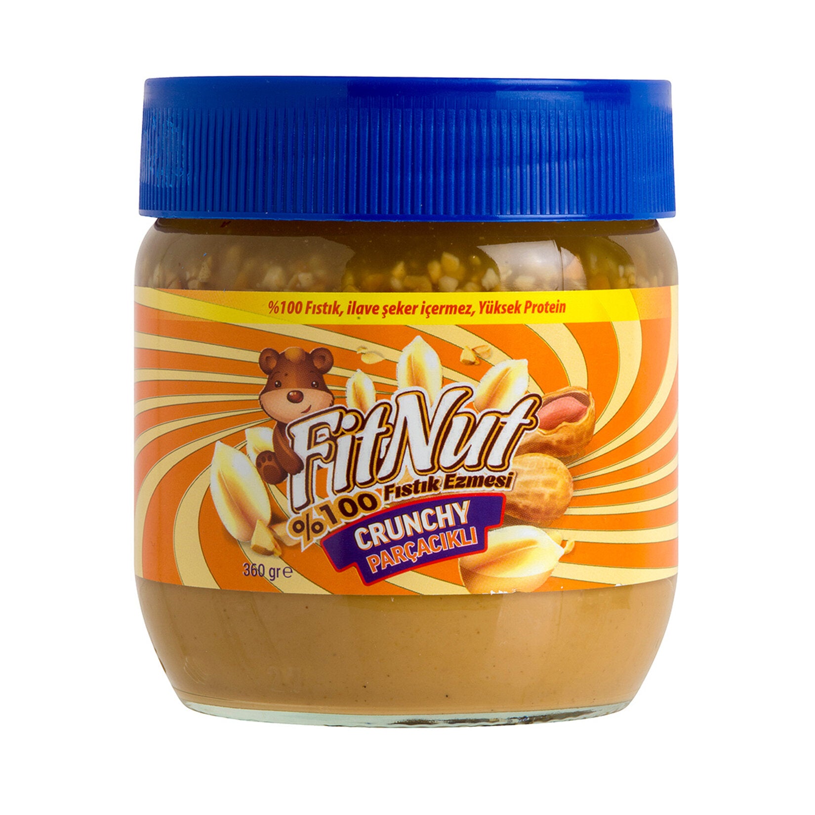 Fitnut 100% Peanut Butter Crunchy is made from carefully selected peanuts, offering a rich roasted flavor and satisfying texture with real peanut pieces in every spoonful.