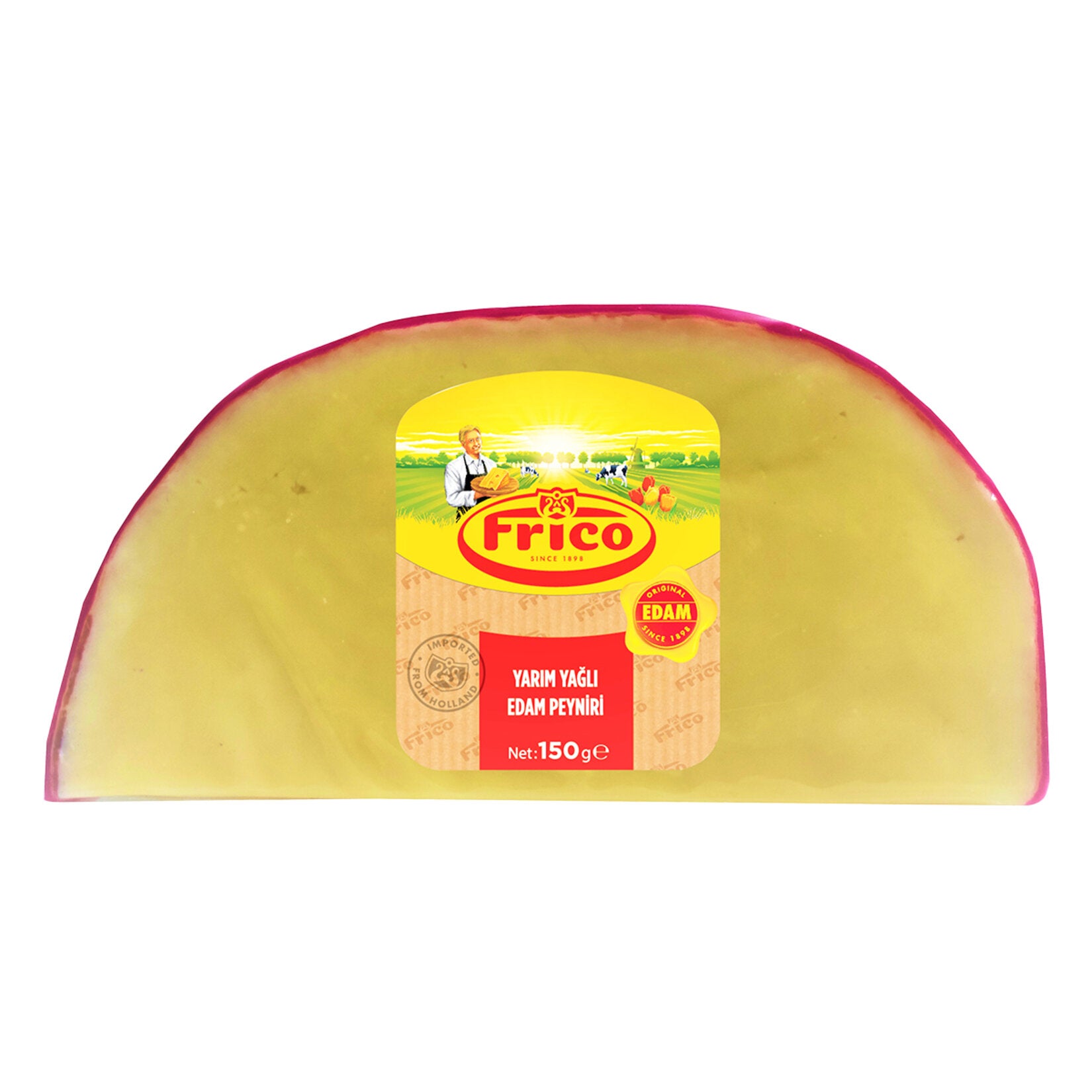 Frico Semi-Skim Fresh Plain Edam Cheese is a smooth, mild, and slightly nutty Dutch-style cheese made with high-quality milk.