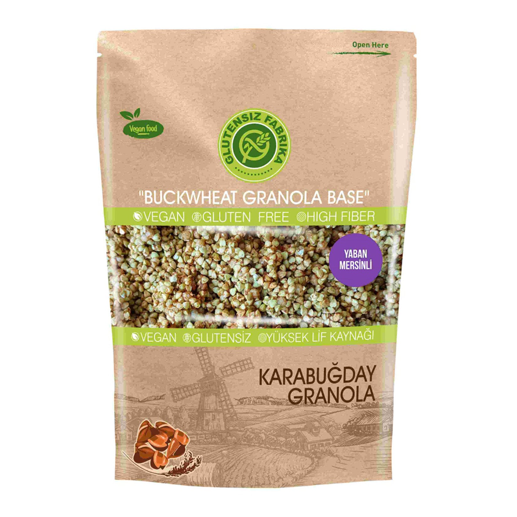 Start your morning with the wholesome taste of Glutensiz Fabrika Blueberry Buckwheat Granola, a nourishing blend crafted for those who value clean ingredients and balanced nutrition.