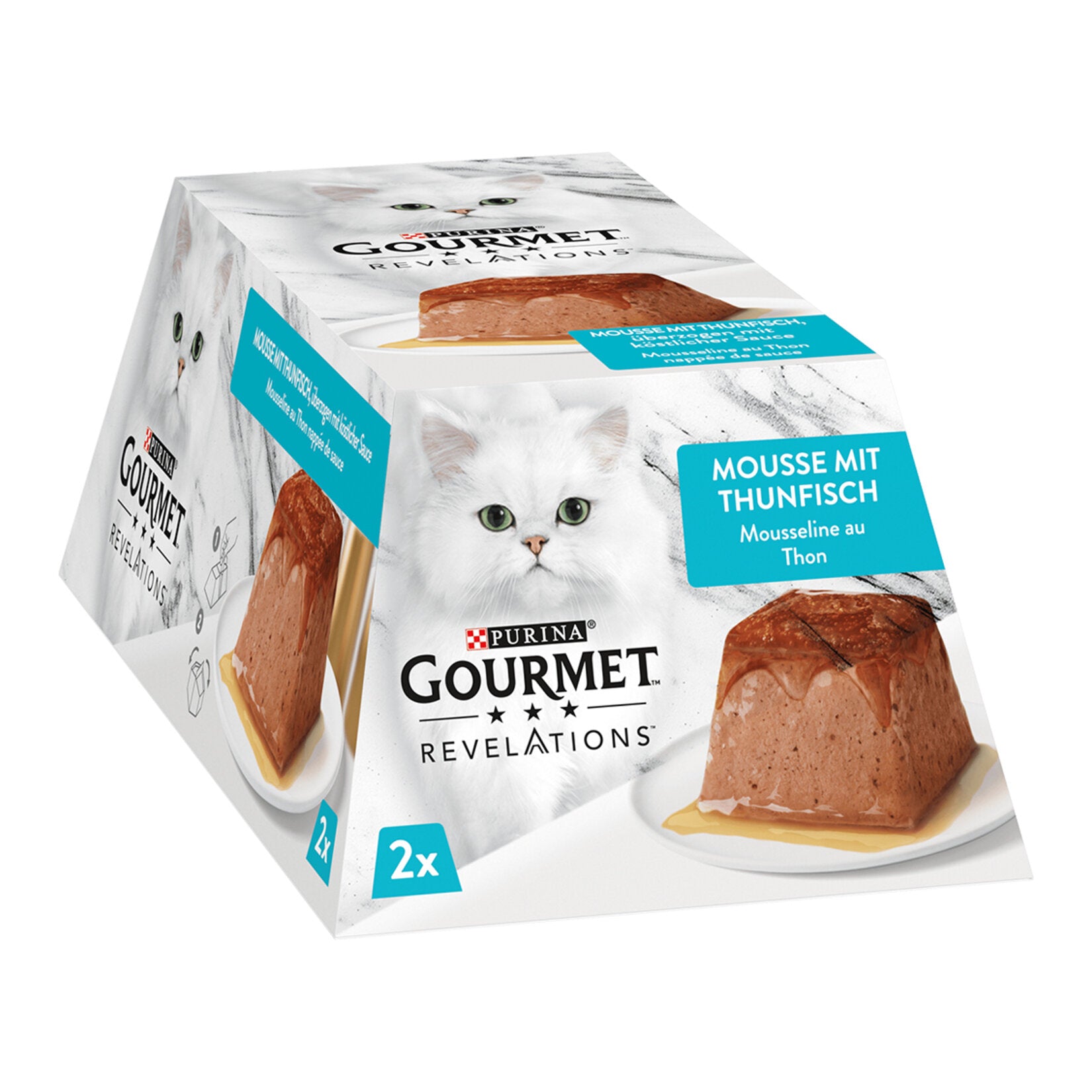Gourmet Revelations Tuna Wet Cat Food is a premium, delicately prepared meal designed for adult cats who enjoy refined textures and savory seafood flavors.