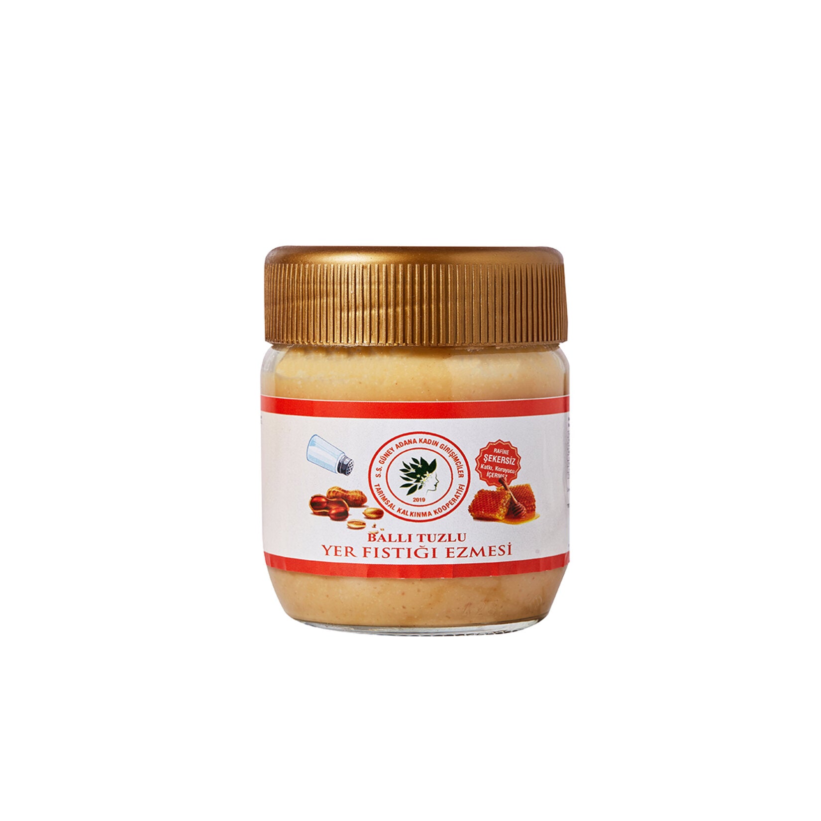 Guney Adana Kadin Kooperatifi Honey Salted Peanut Butter brings together the rich taste of roasted peanuts with a touch of honey and a hint of salt for a perfectly balanced spread.