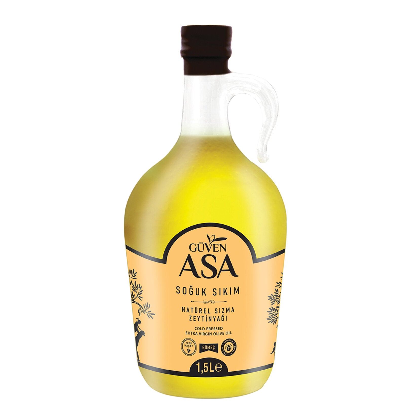 Experience the rich taste and premium quality of Guven Asa Natural Extra Virgin Olive Oil, cold-pressed to preserve its full-bodied flavor and natural nutrients.