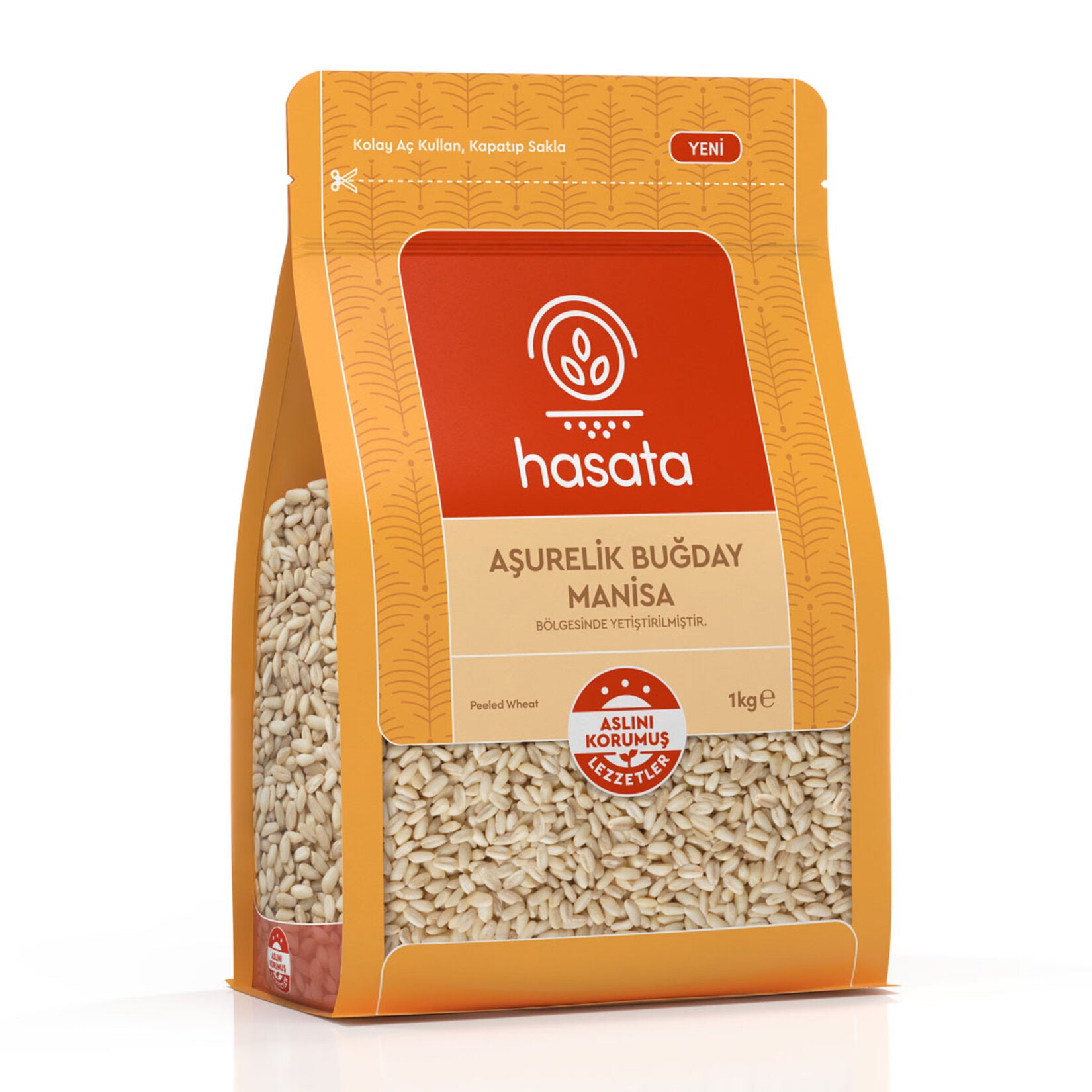 Hasata Ashurelik Wheat is cultivated in the fertile lands of Manisa, Türkiye, and harvested from a single crop to ensure consistent quality and easy cooking every time.