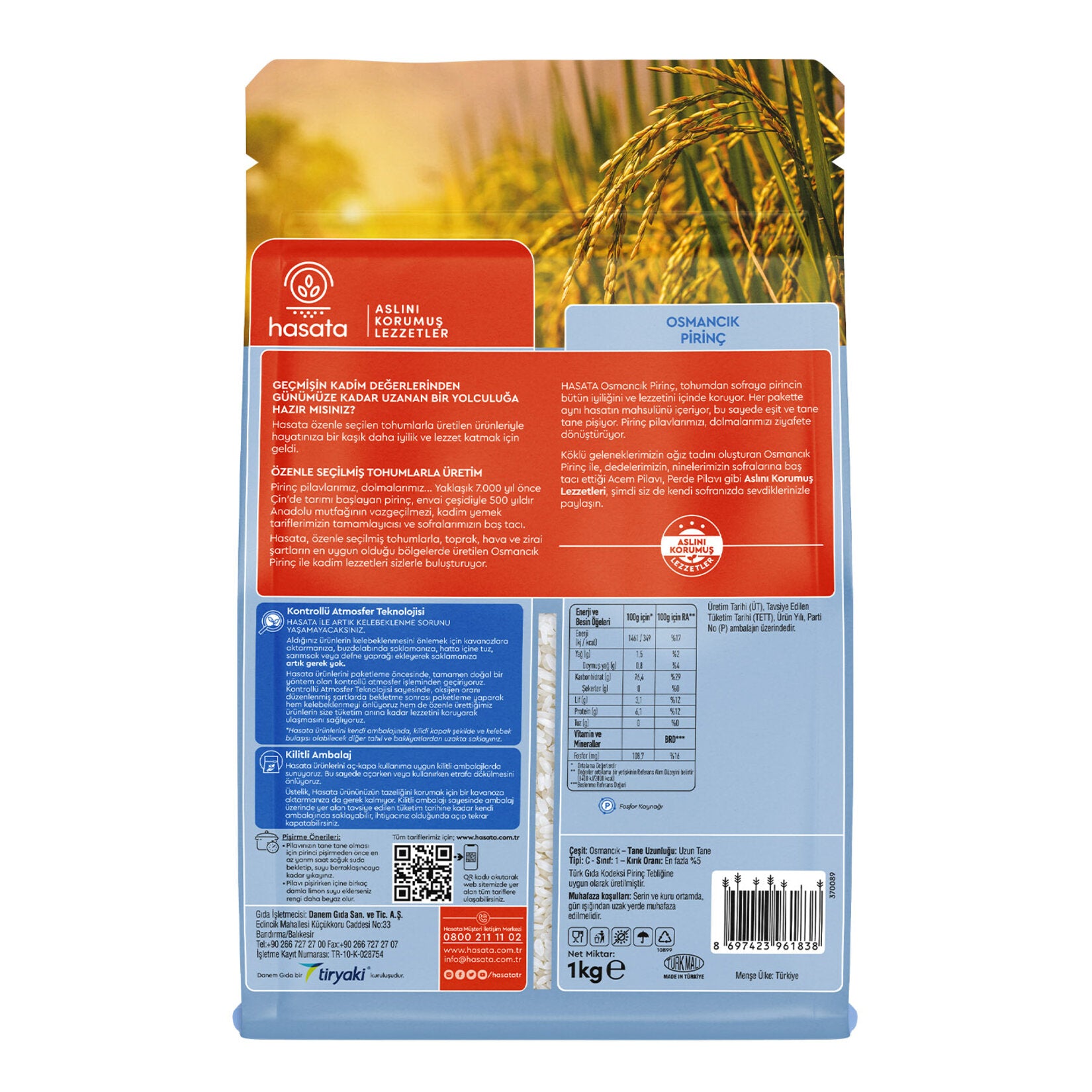 Hasata Osmancik Rice is crafted from a single harvest, ensuring consistent quality and perfectly separated grains every time you cook.