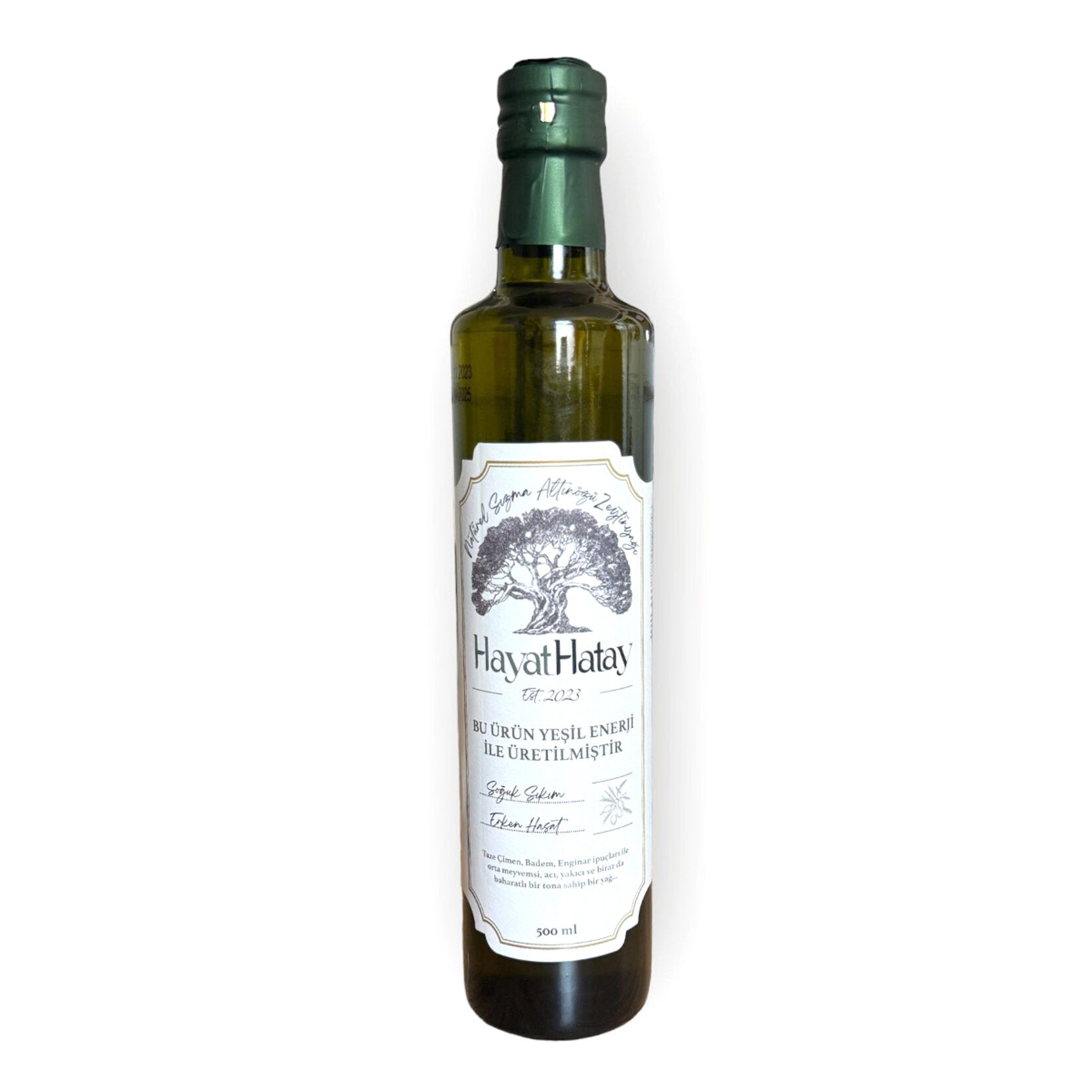 Hayat Extra Virgin Olive Oil Cold Pressed is a premium-quality olive oil made from early harvest olives and cold-pressed to preserve its natural aroma, flavor, and nutritional value.