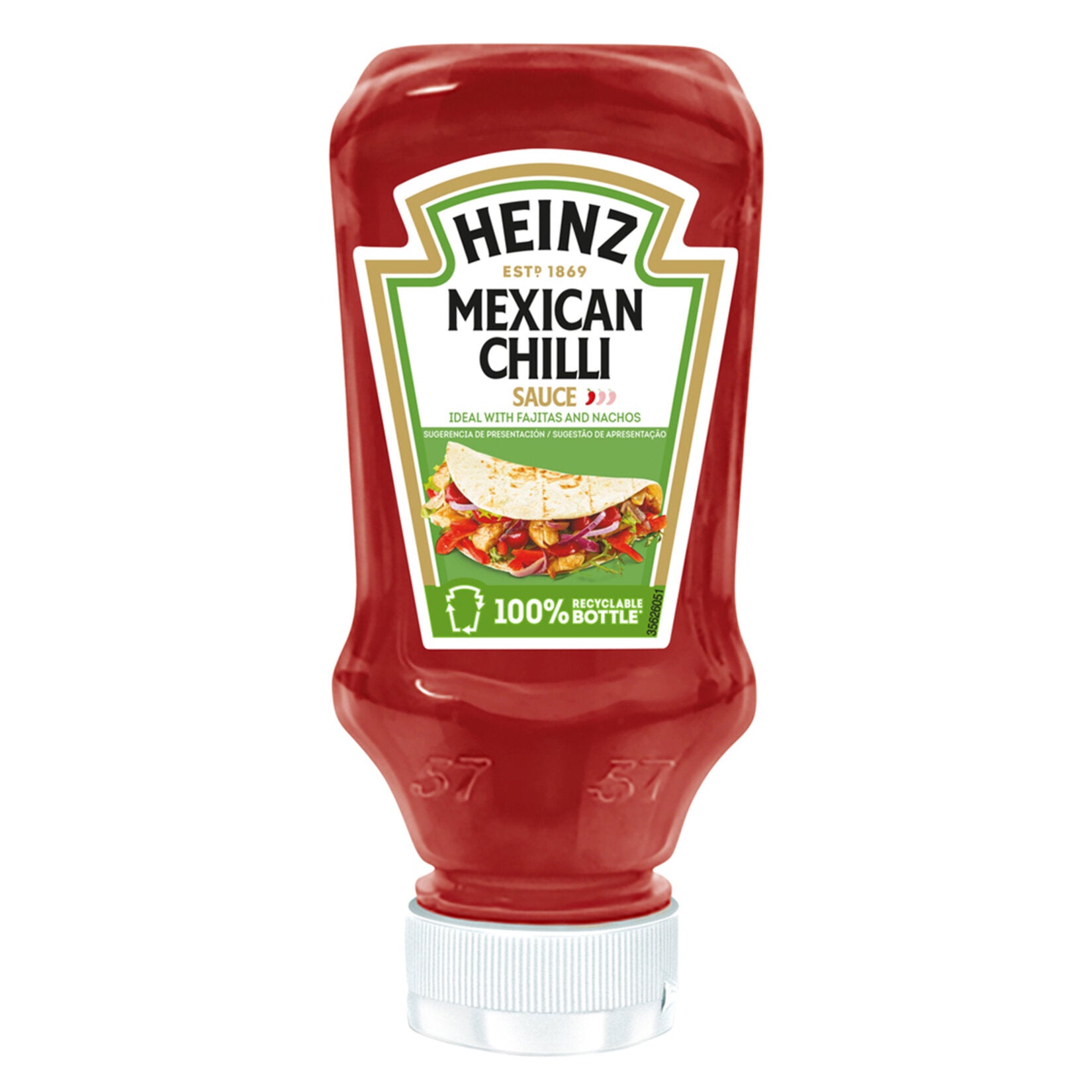 Turn up the heat with Heinz Hot Chilli Sauce, a bold and flavorful sauce crafted with ripe tomatoes, red peppers, and real chili peppers.