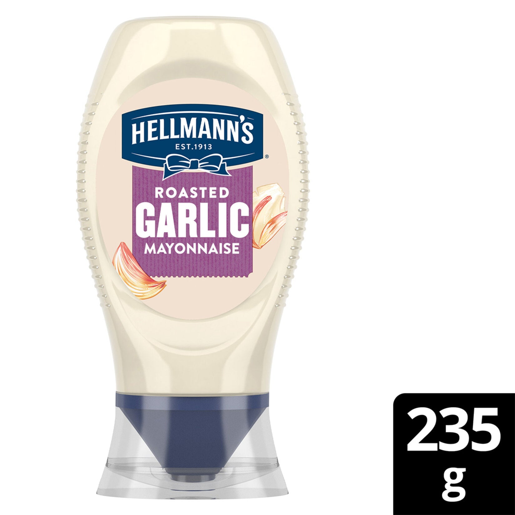 Hellmann's Garlic Mayonnaise brings together the creamy richness of classic mayo with the bold flavor of real garlic.