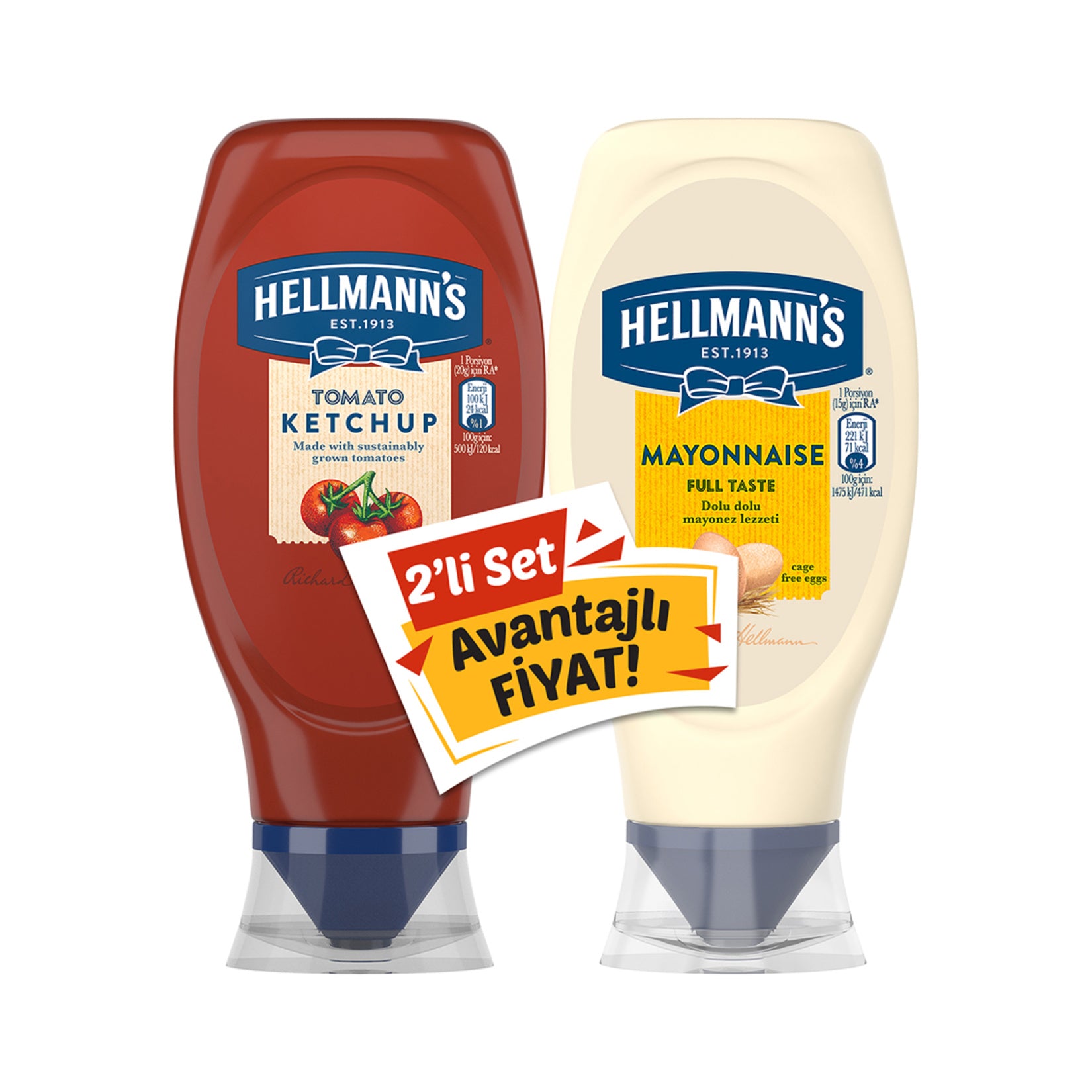 Upgrade your kitchen essentials with the Hellmann's Ketchup & Mayonnaise Duo Set, combining two classic sauces in one convenient pack.