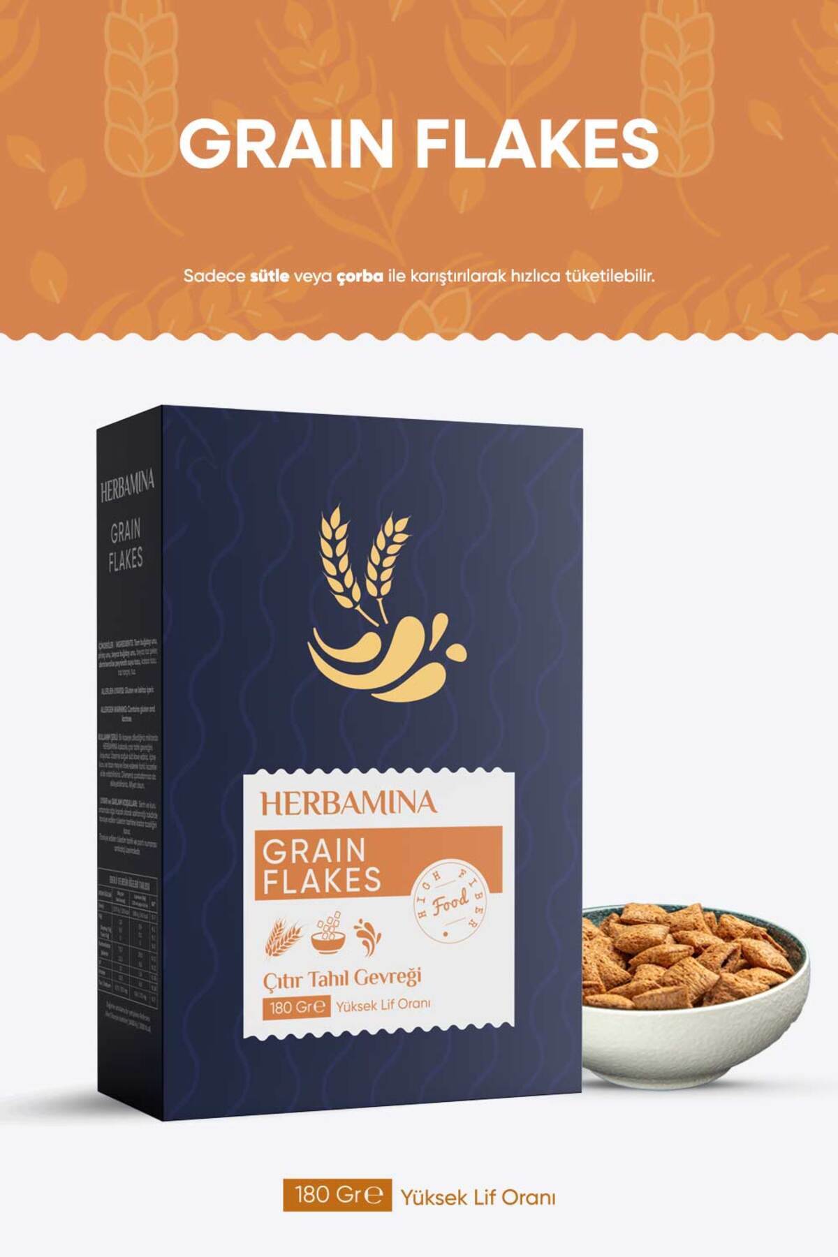 Herbamina Crispy Cereal is a delicious cocoa-flavored breakfast option designed to support a healthy and balanced lifestyle.
