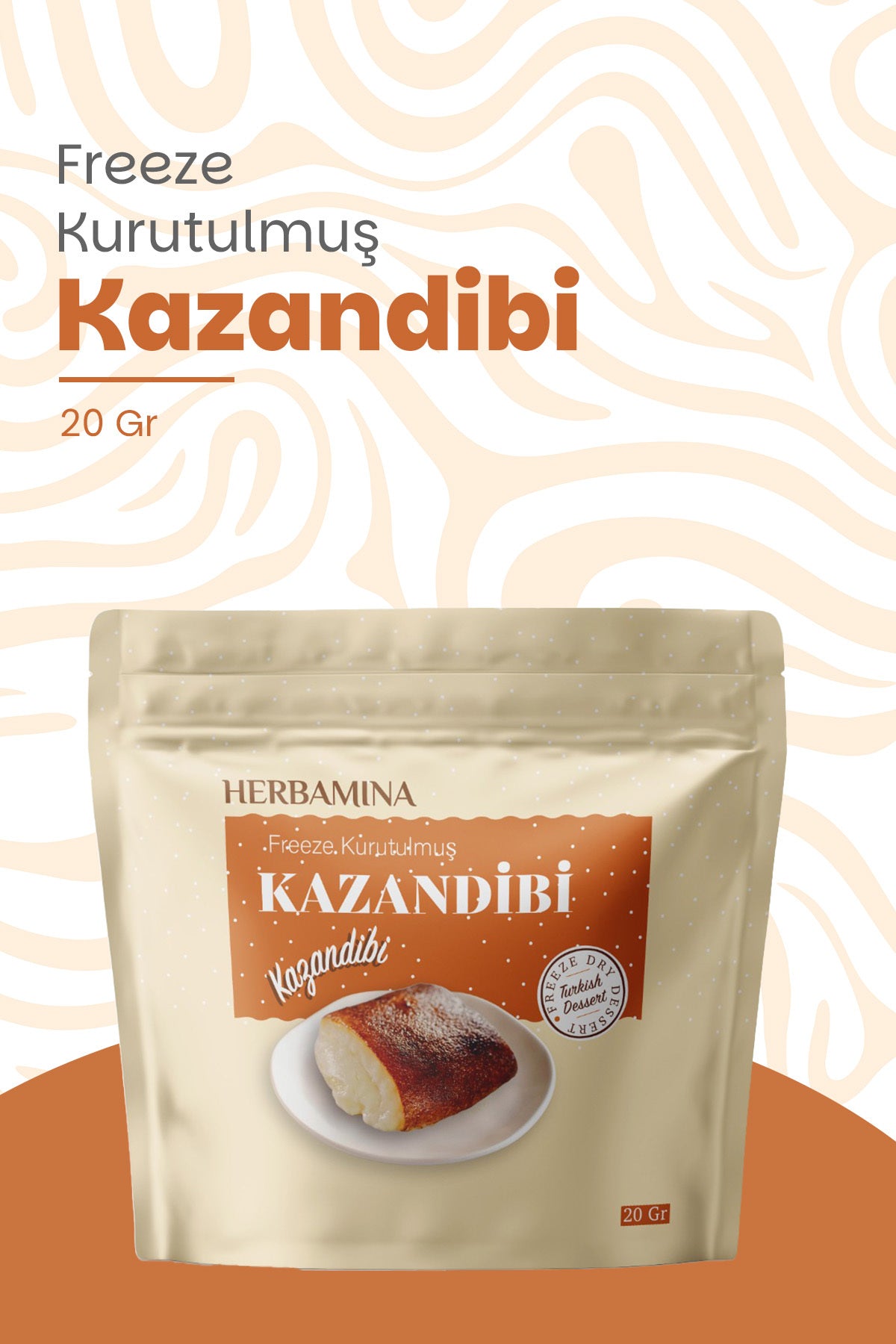 Herbamina Freeze-Dried Kazandibi brings the classic taste of one of Türkiye’s most beloved milk desserts into a light, crispy, ready-to-enjoy snack.