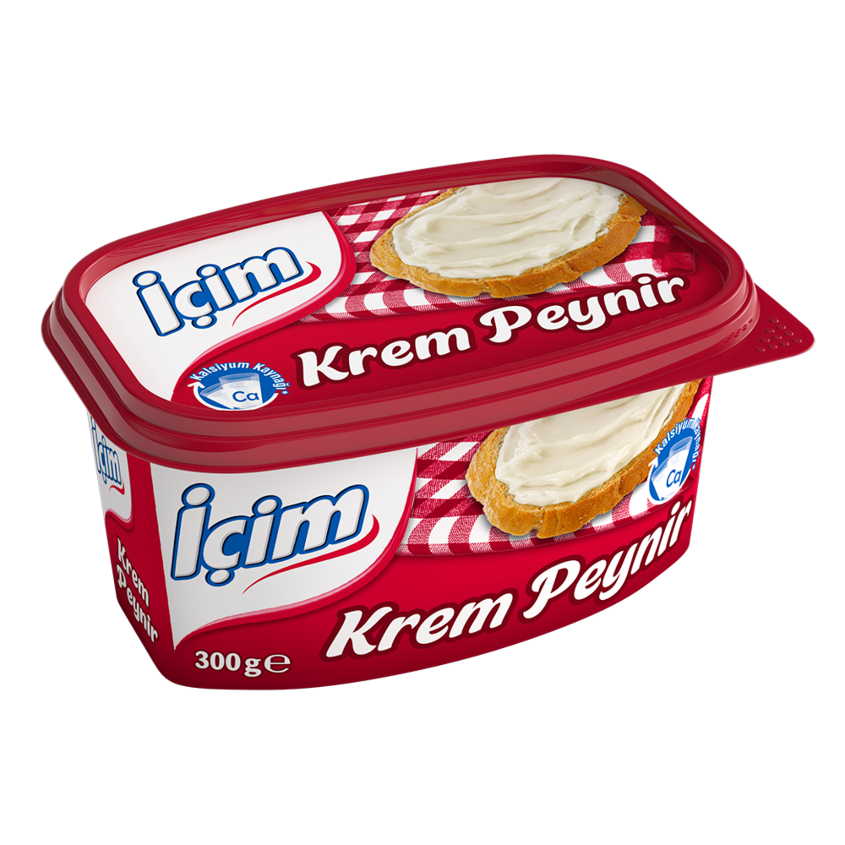 Icim Cream Cheese is a smooth and creamy spreadable cheese made from a flavorful blend of kasar (38%) and cheddar (25%) cheeses.