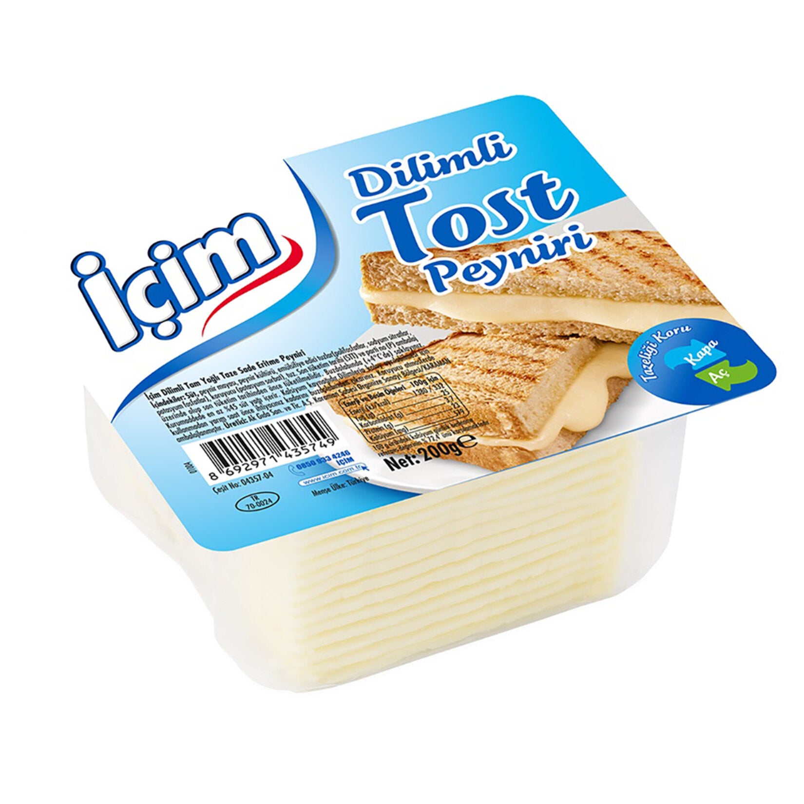 Icim Dilimli Tost Cheese is a practical and delicious choice for preparing classic Turkish-style grilled sandwiches at home.